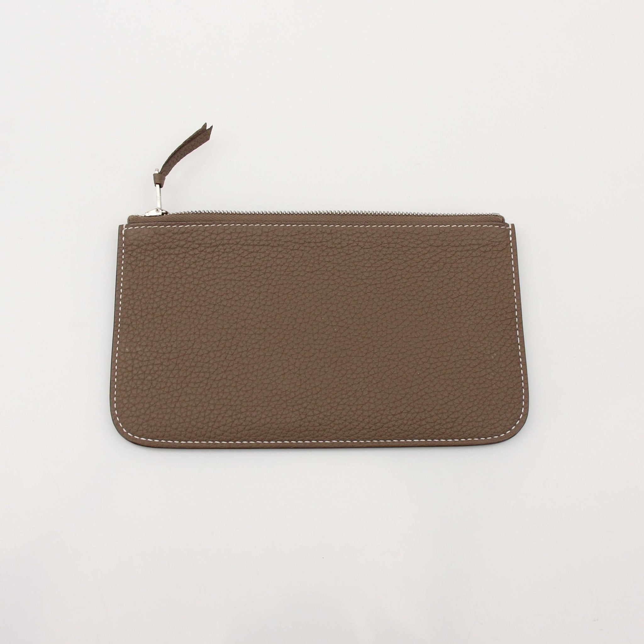 Hermès Dark Gray Dogon Duo Wallet by Gold & Beyond, showcasing the compact leather wallet with multiple card slots and sleek design.