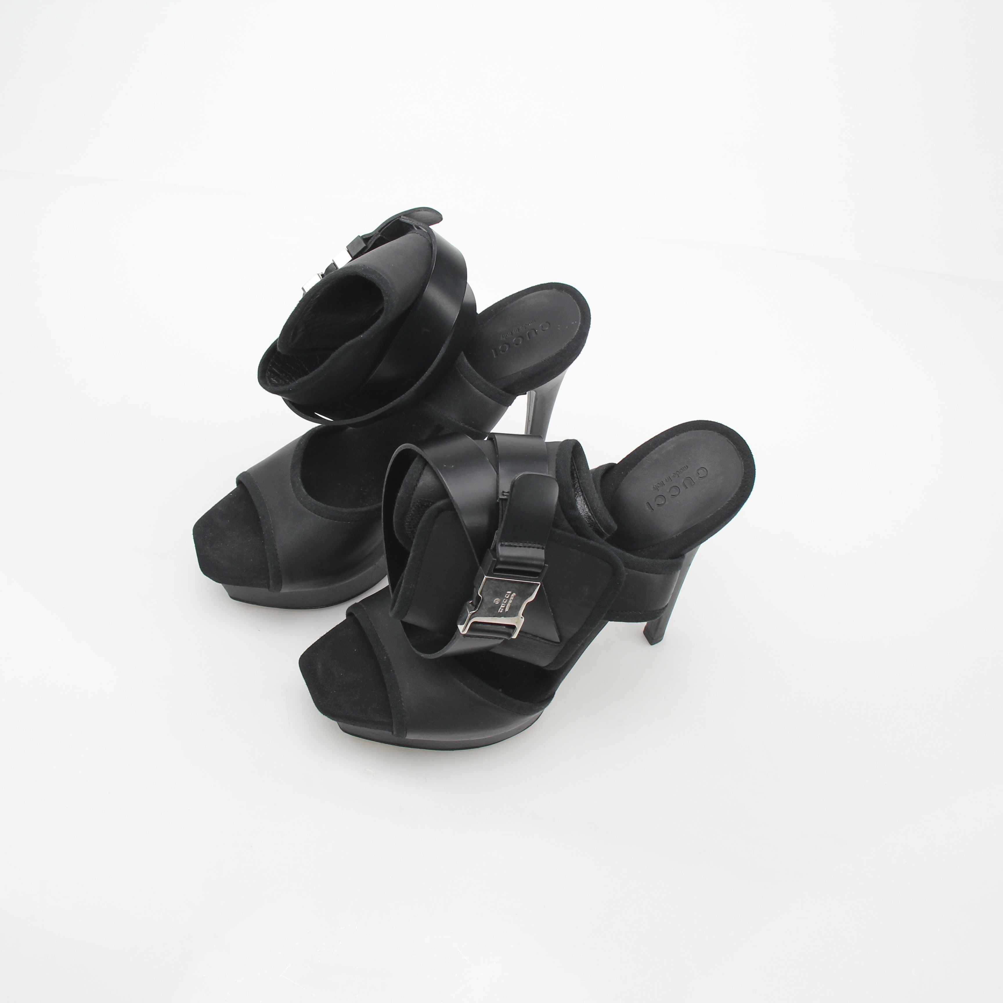 Gucci Black Babylon Platform Sandals