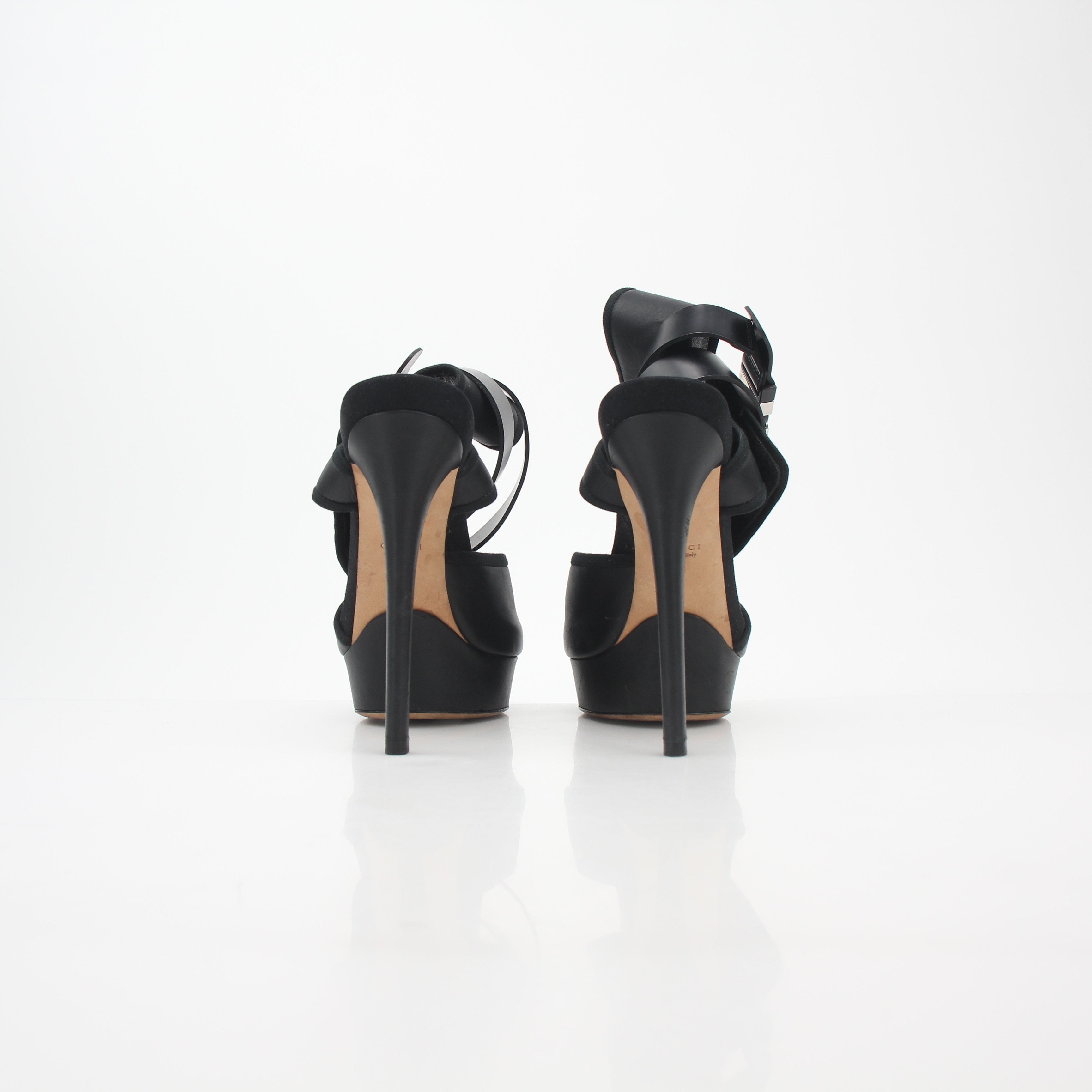 Gucci Black Babylon Platform Sandals