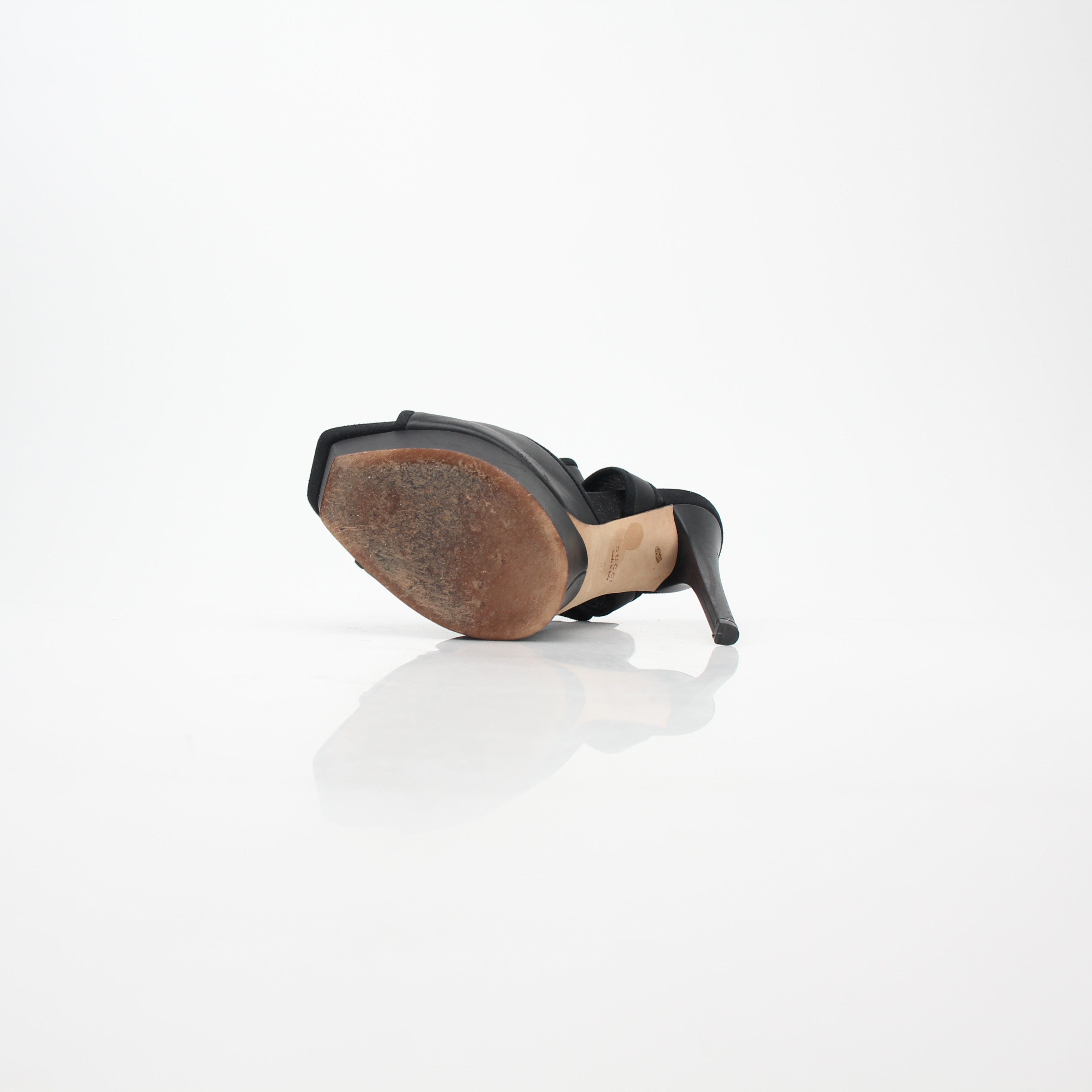 Gucci Black Babylon Platform Sandals