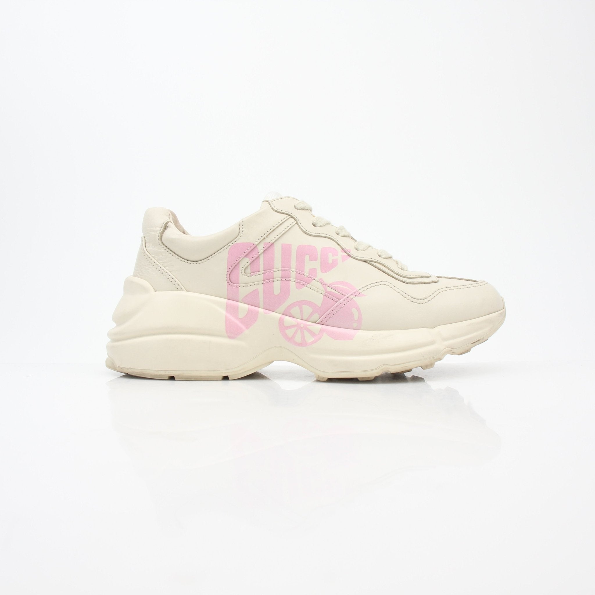 Gucci Ivory Rhyton Lemon Low-Top Sneakers