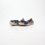 Valentino Garavani Navy Bow Ballerina Espadrille Flats