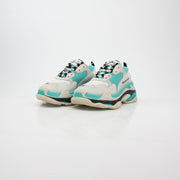 Balenciaga Turquoise Triple S Low-Top Sneakers