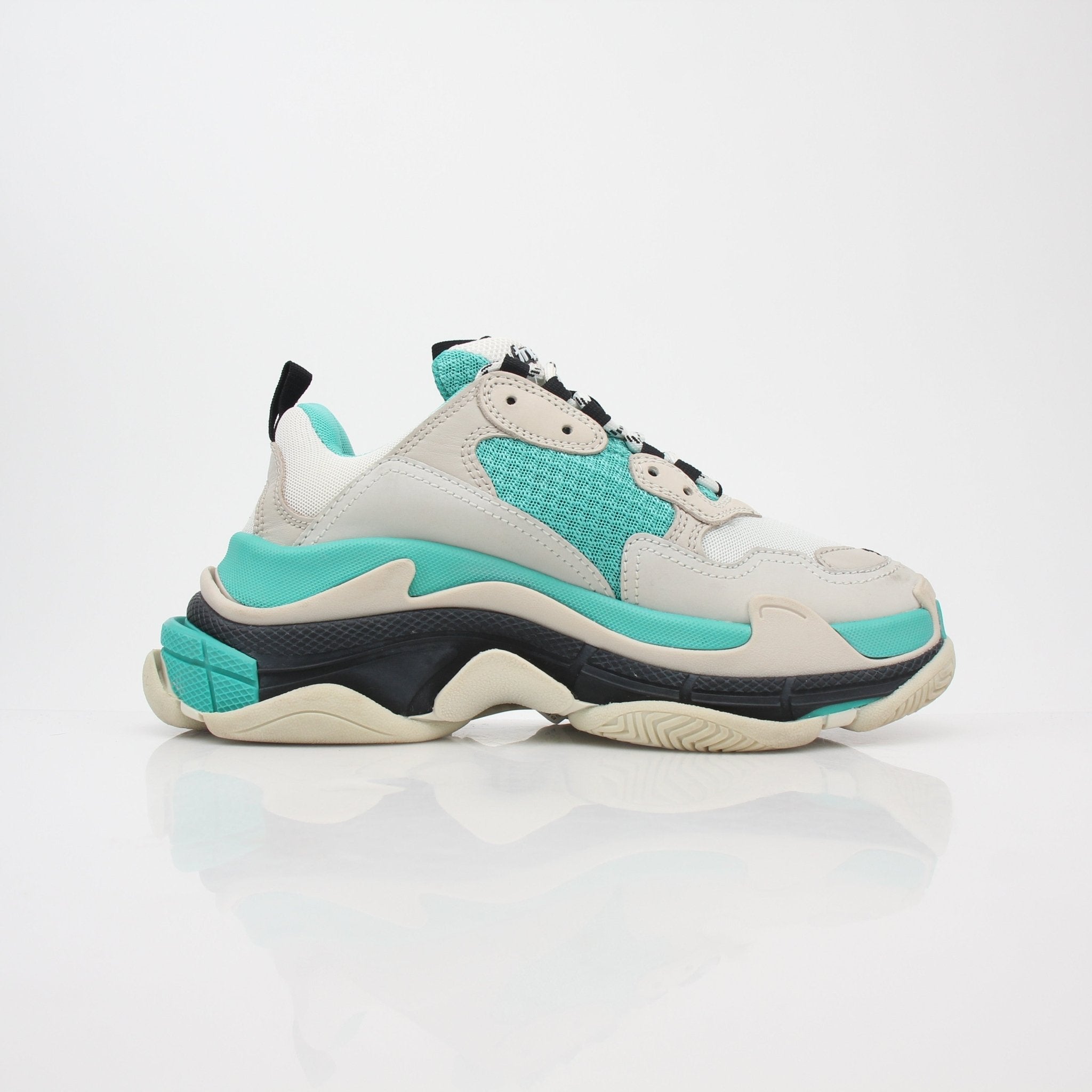 Balenciaga Turquoise Triple S Low-Top Sneakers