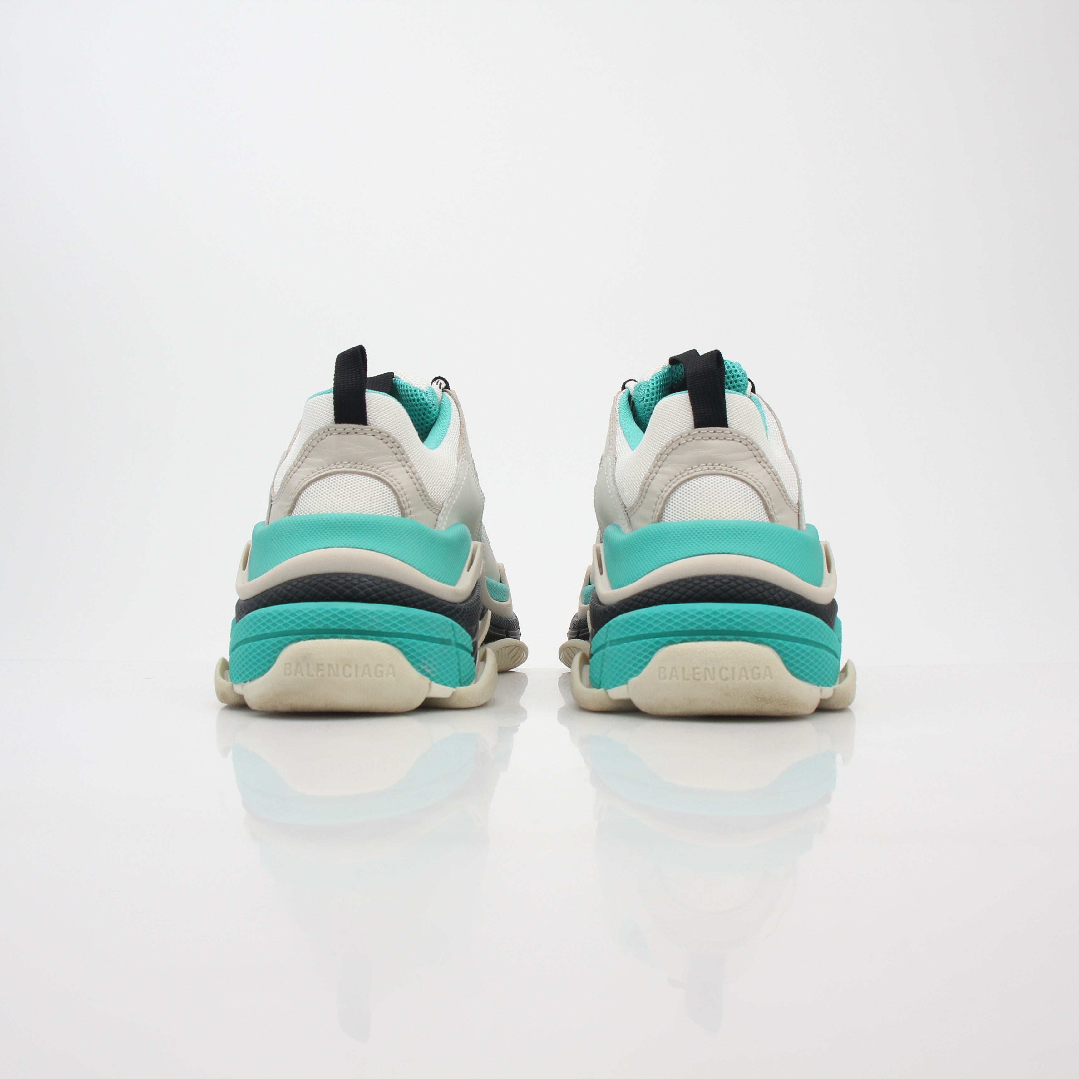 Balenciaga Turquoise Triple S Low-Top Sneakers
