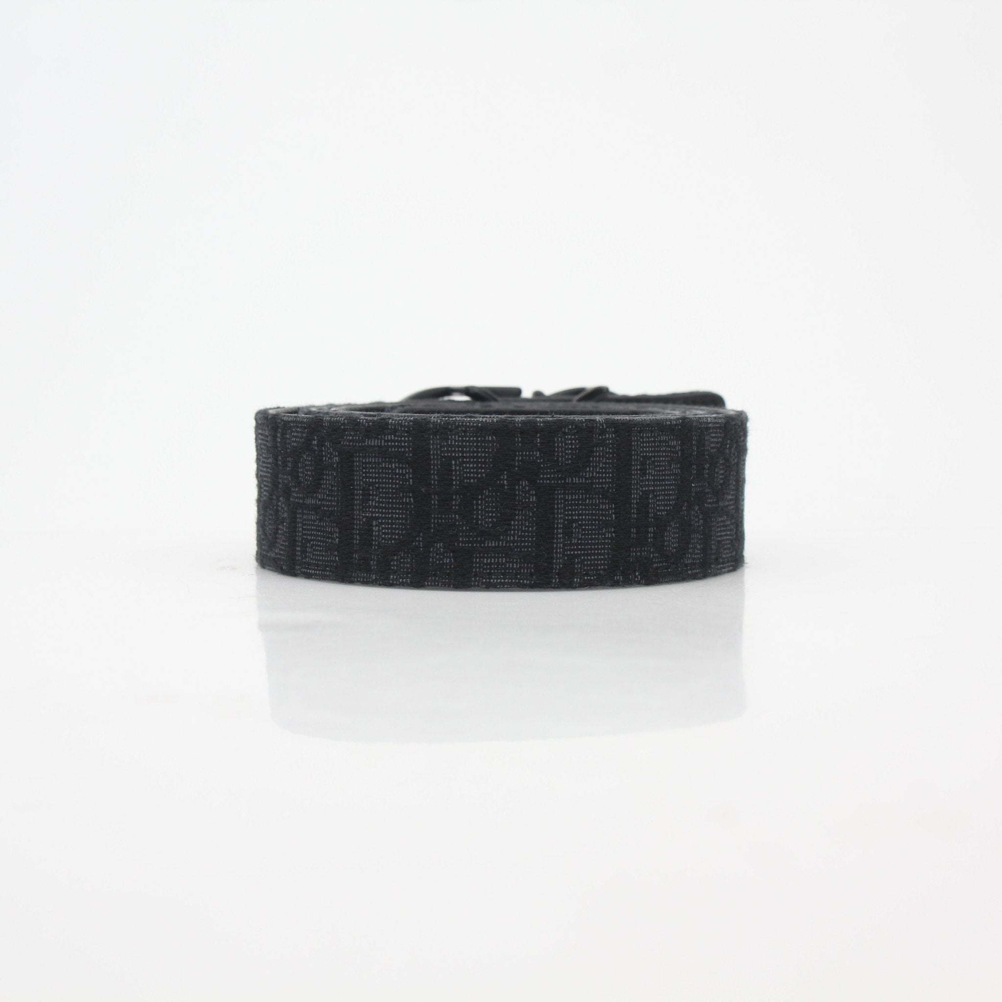 Christian Dior Black Oblique Jacquard CD Buckle Belt