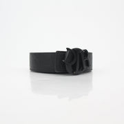 Christian Dior Black Leather Dior Signature Buckle Belt