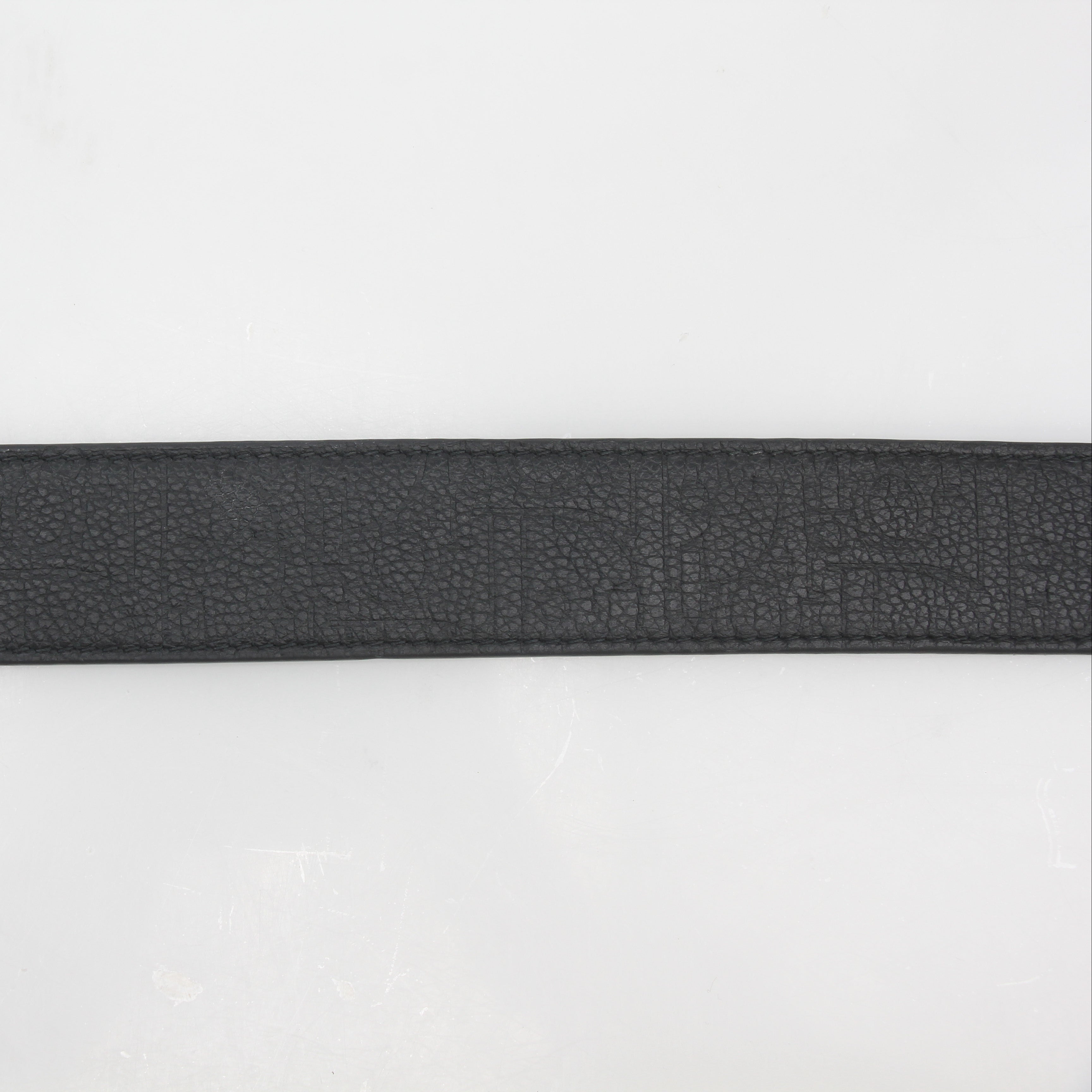 Christian Dior Black Leather Dior Signature Buckle Belt