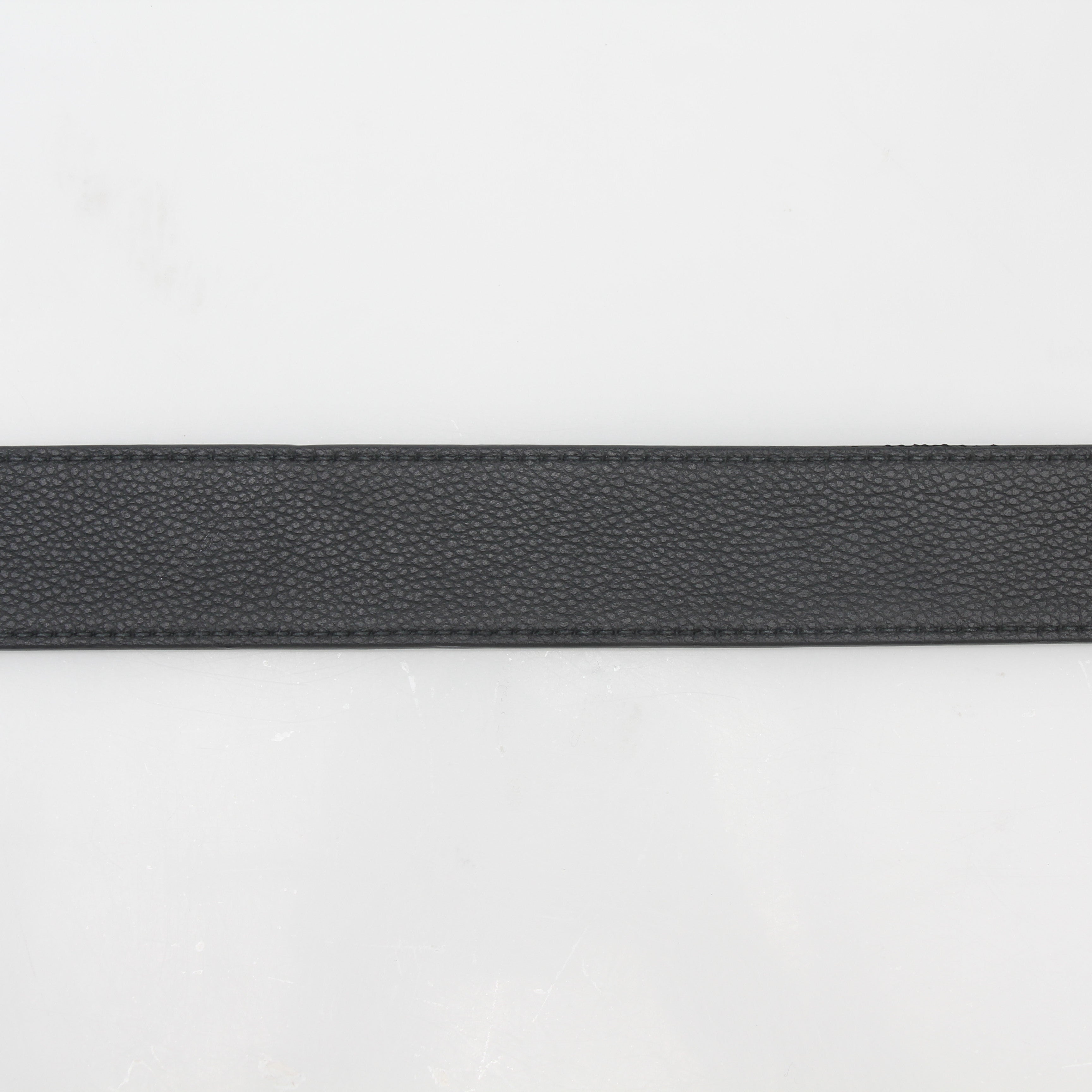 Christian Dior Black Leather Dior Signature Buckle Belt