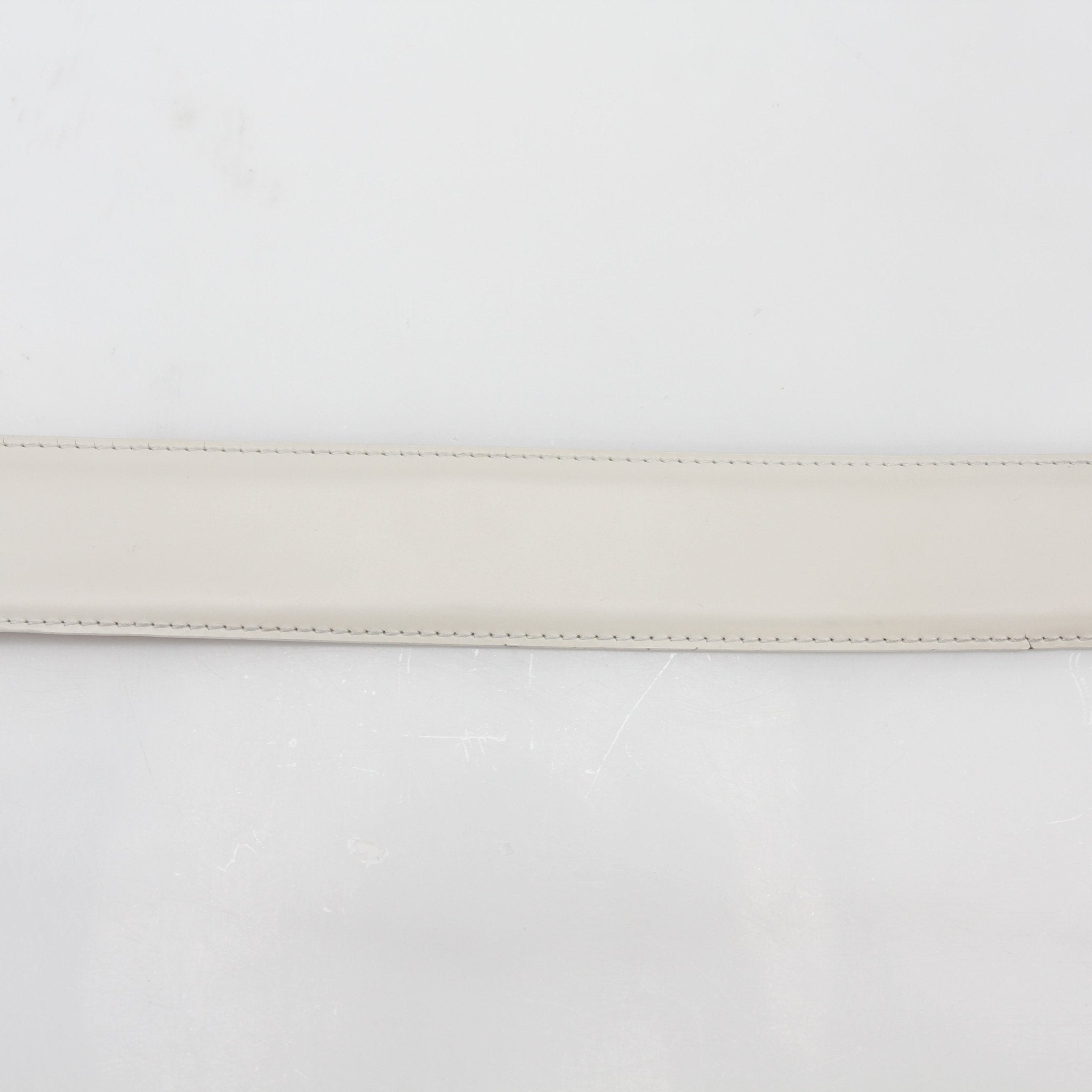 Versace White La Medusa Leather Belt