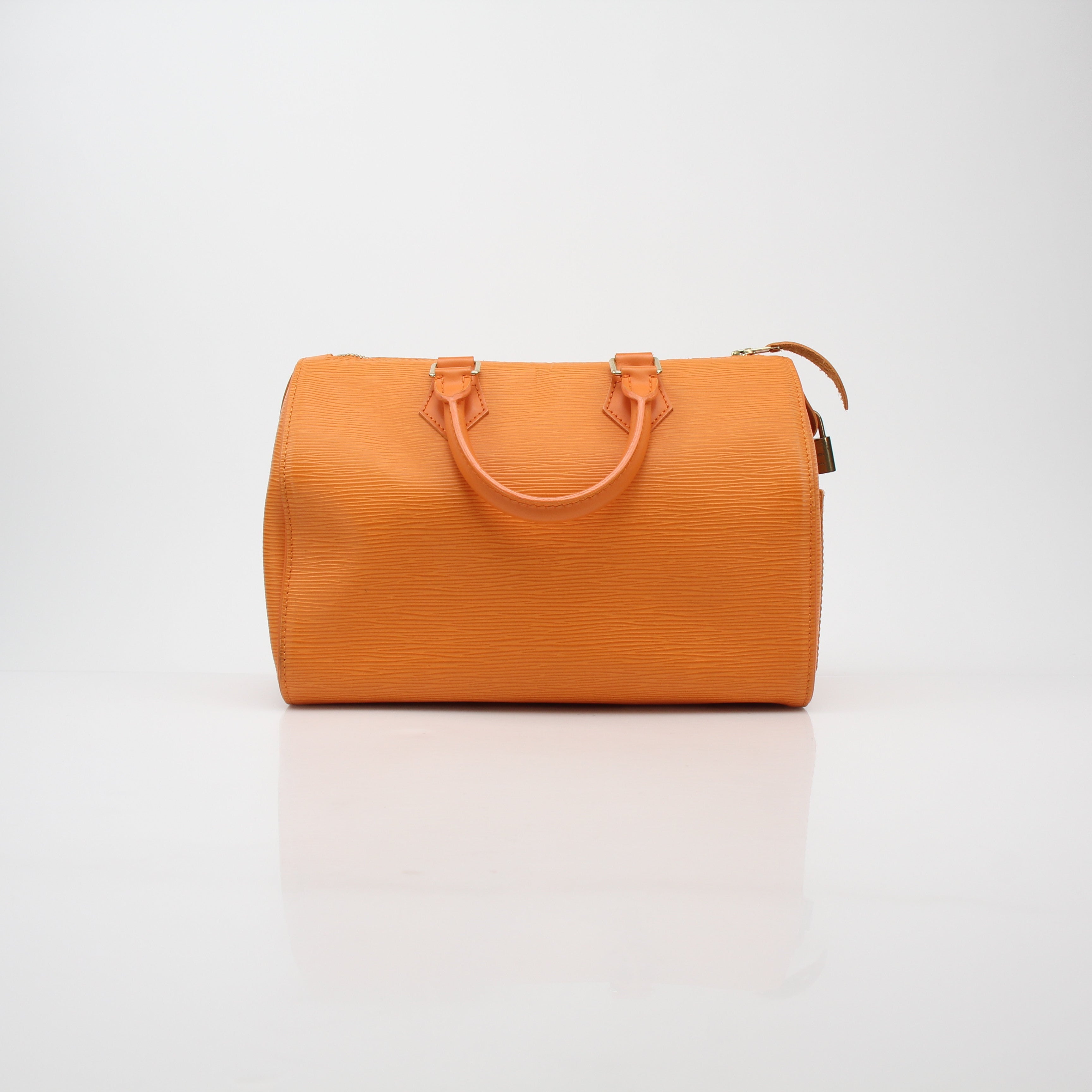 Louis Vuitton Orange Epi Leather Speedy 30 Boston Bag