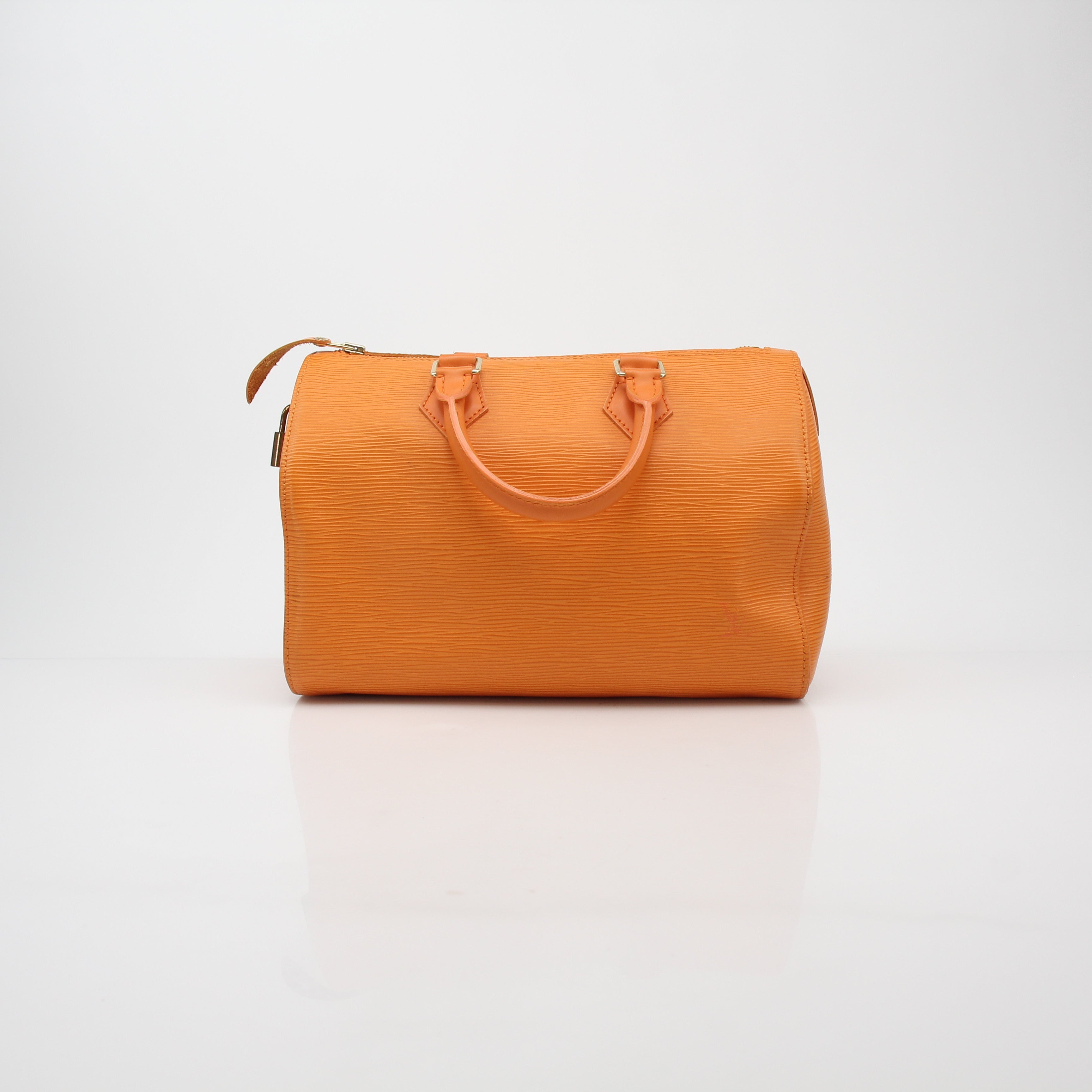 Louis Vuitton Orange Epi Leather Speedy 30 Boston Bag