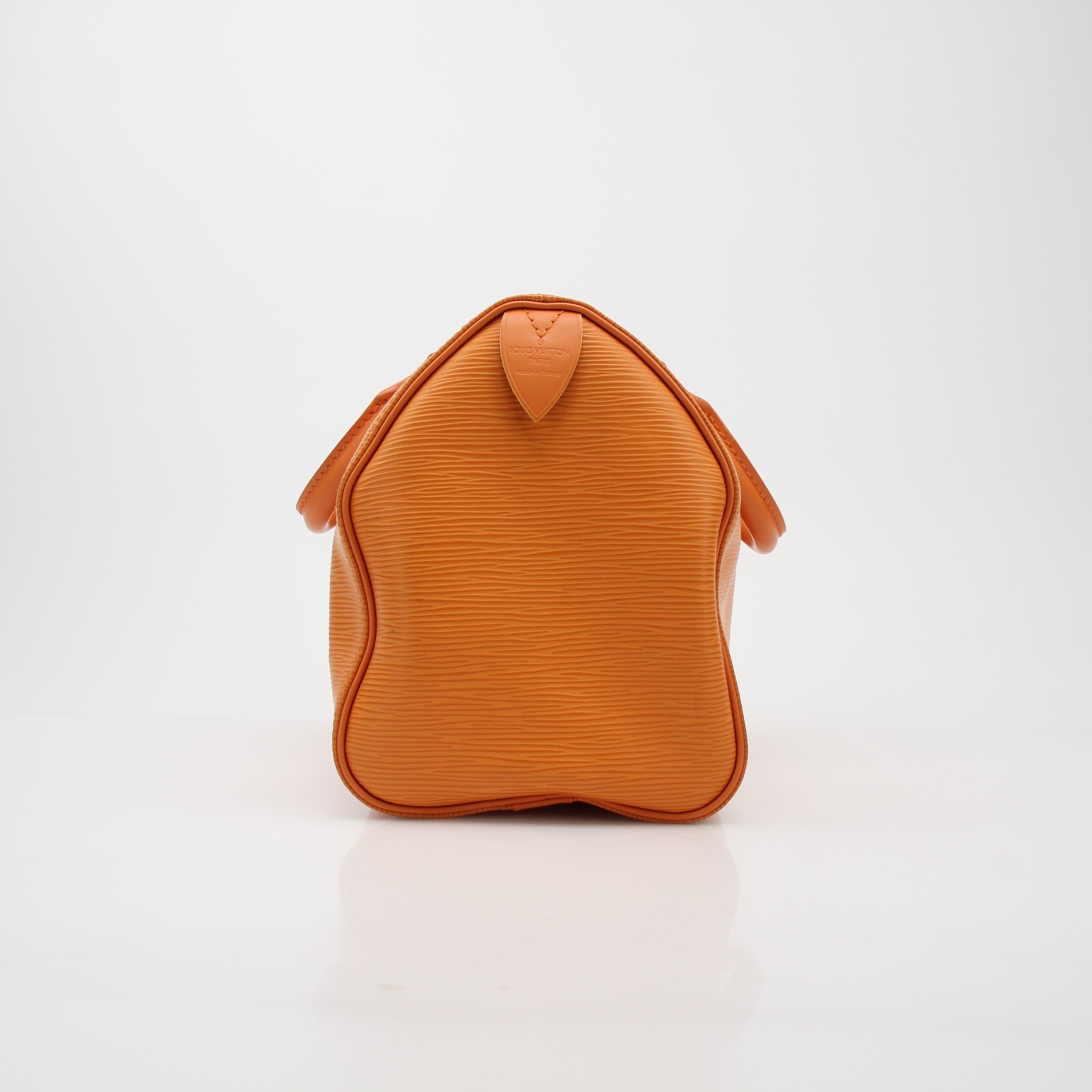 Louis Vuitton Orange Epi Leather Speedy 30 Boston Bag