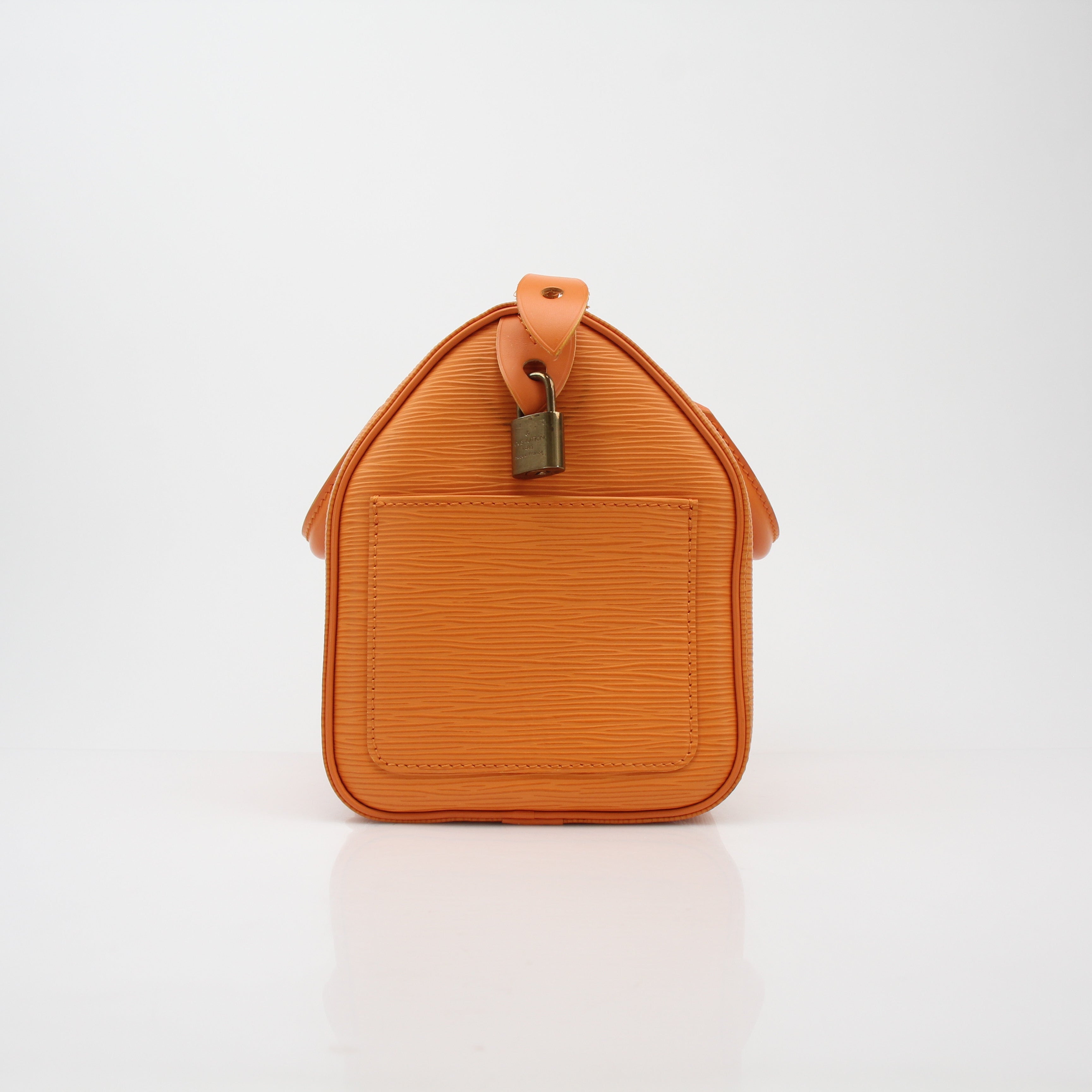 Louis Vuitton Orange Epi Leather Speedy 30 Boston Bag