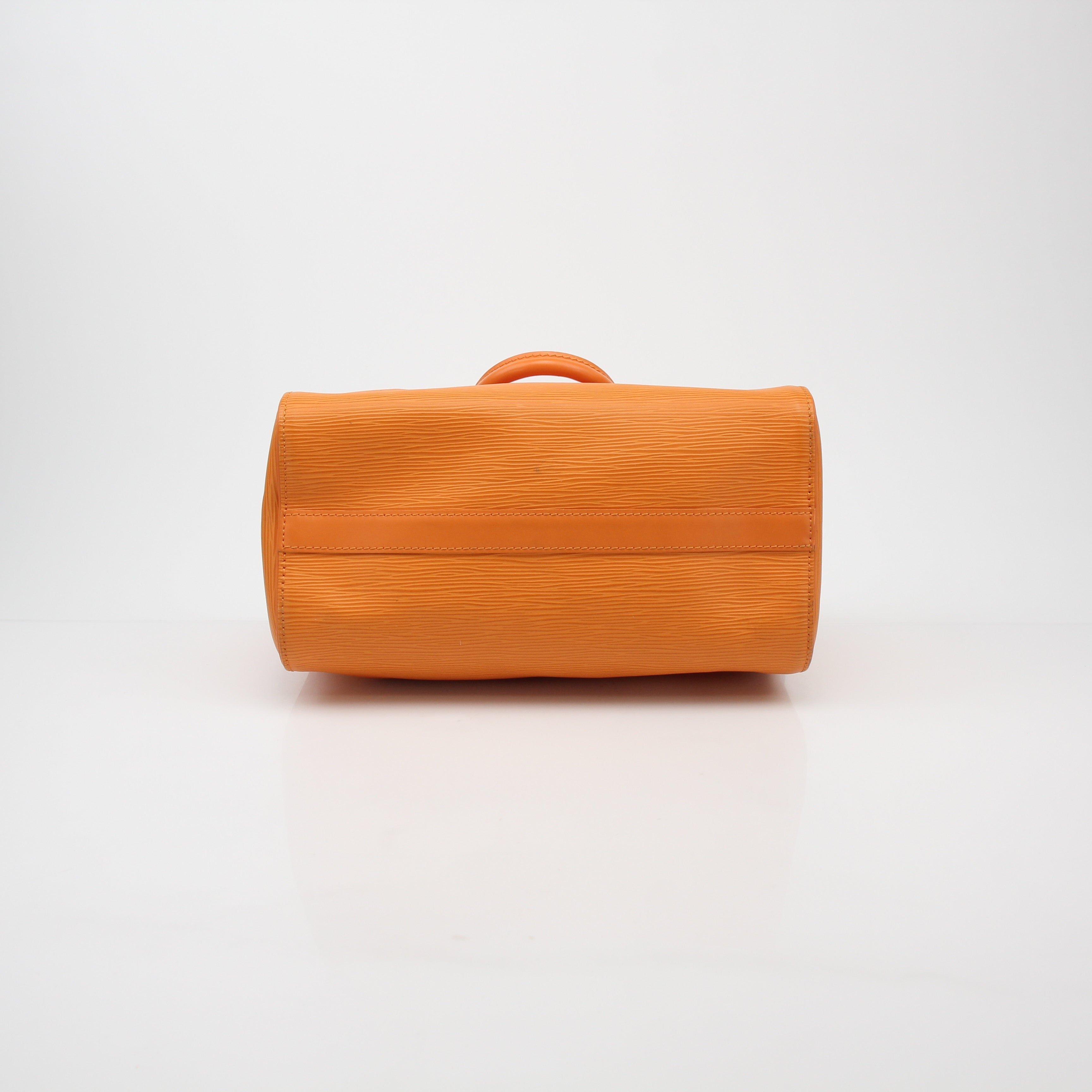 Louis Vuitton Orange Epi Leather Speedy 30 Boston Bag