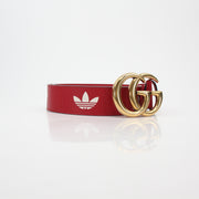 Adidas x Gucci Red GG Marmont Leather Belt