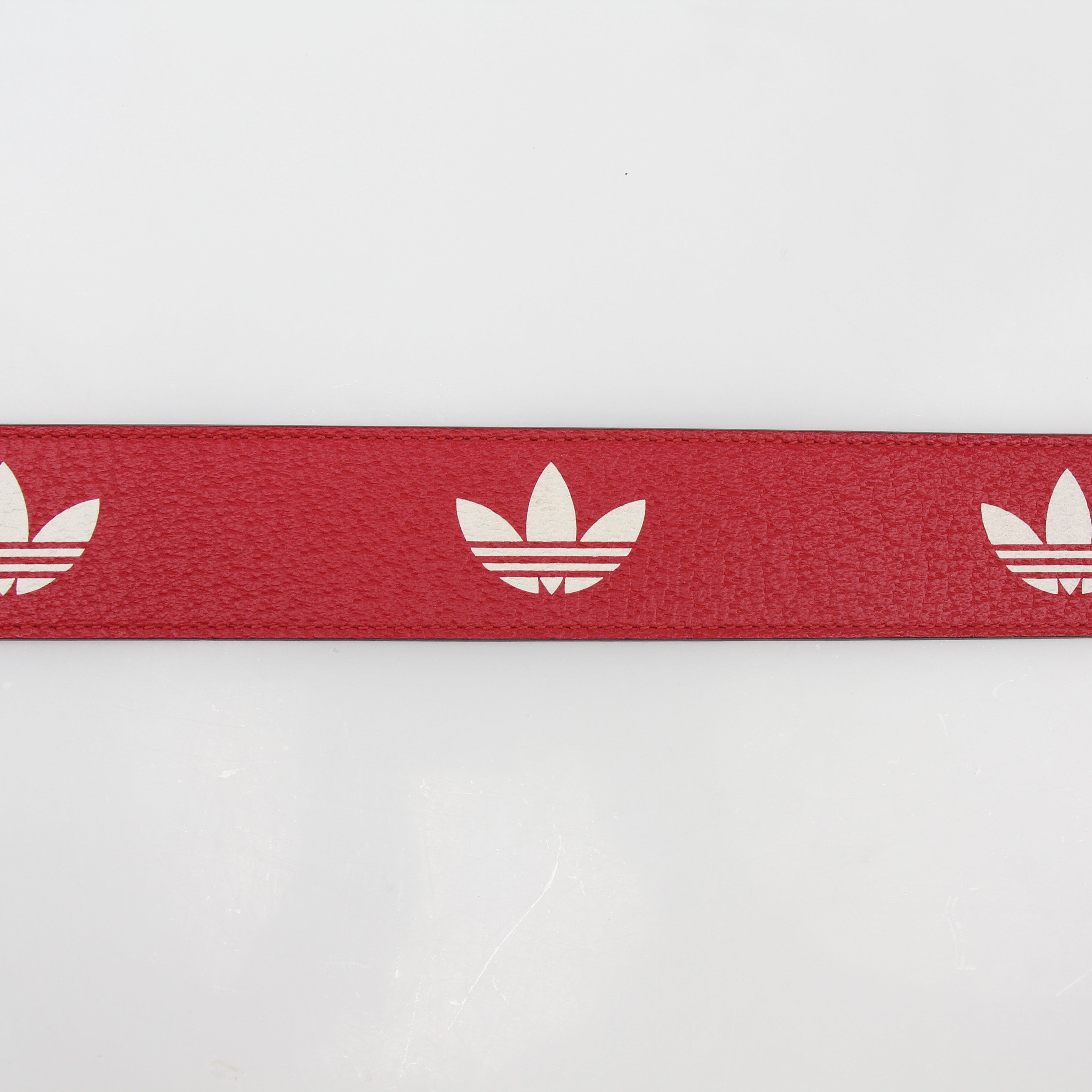 Adidas x Gucci Red GG Marmont Leather Belt