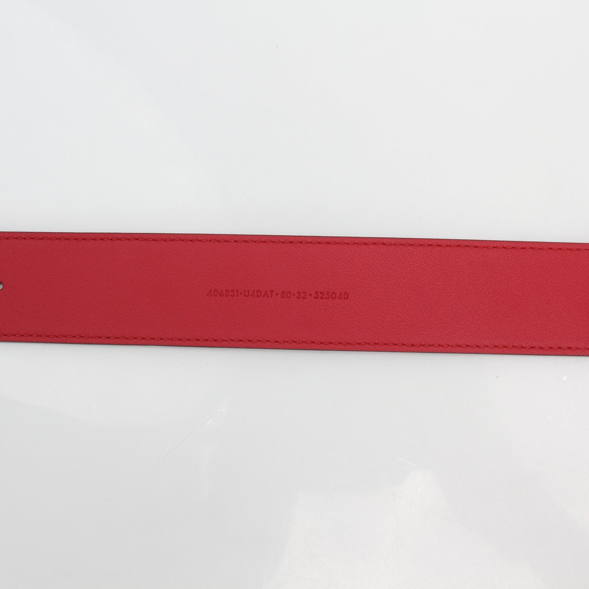 Adidas x Gucci Red GG Marmont Leather Belt