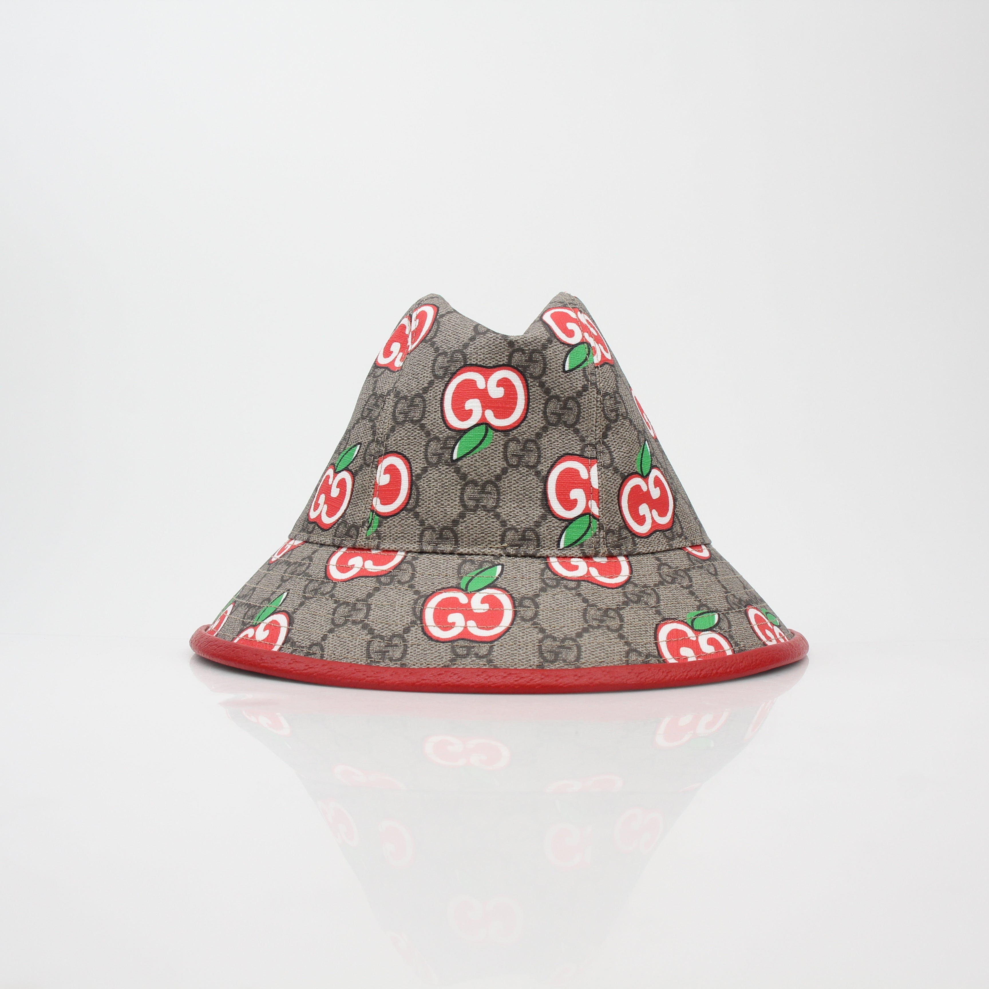 Gucci GG Supreme Apple Print Bucket Hat