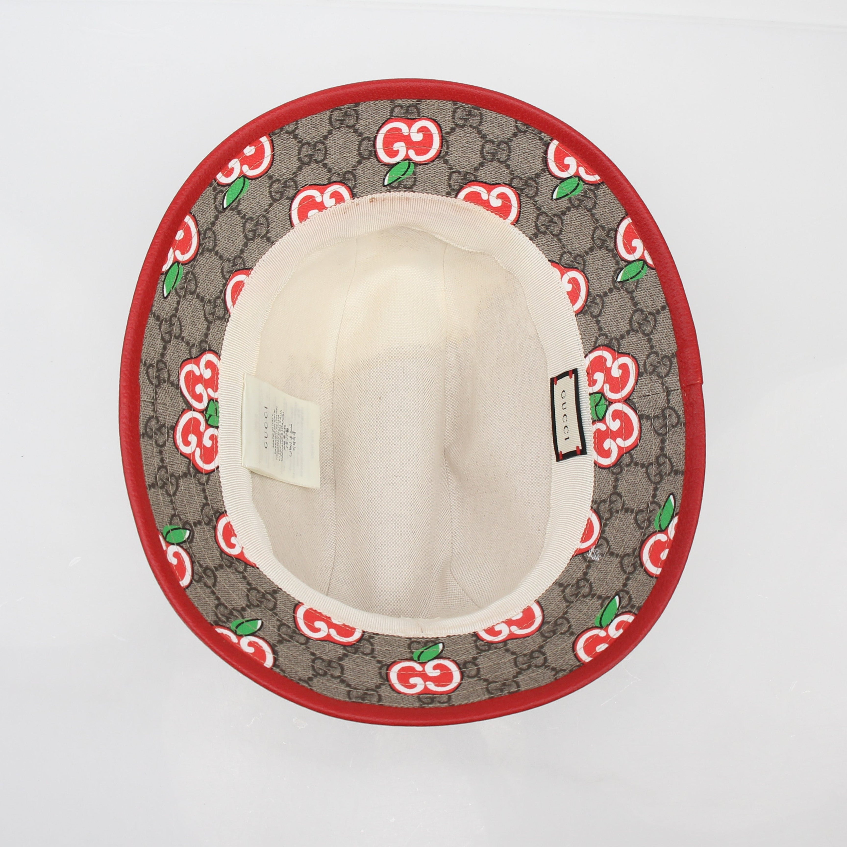Gucci GG Supreme Apple Print Bucket Hat