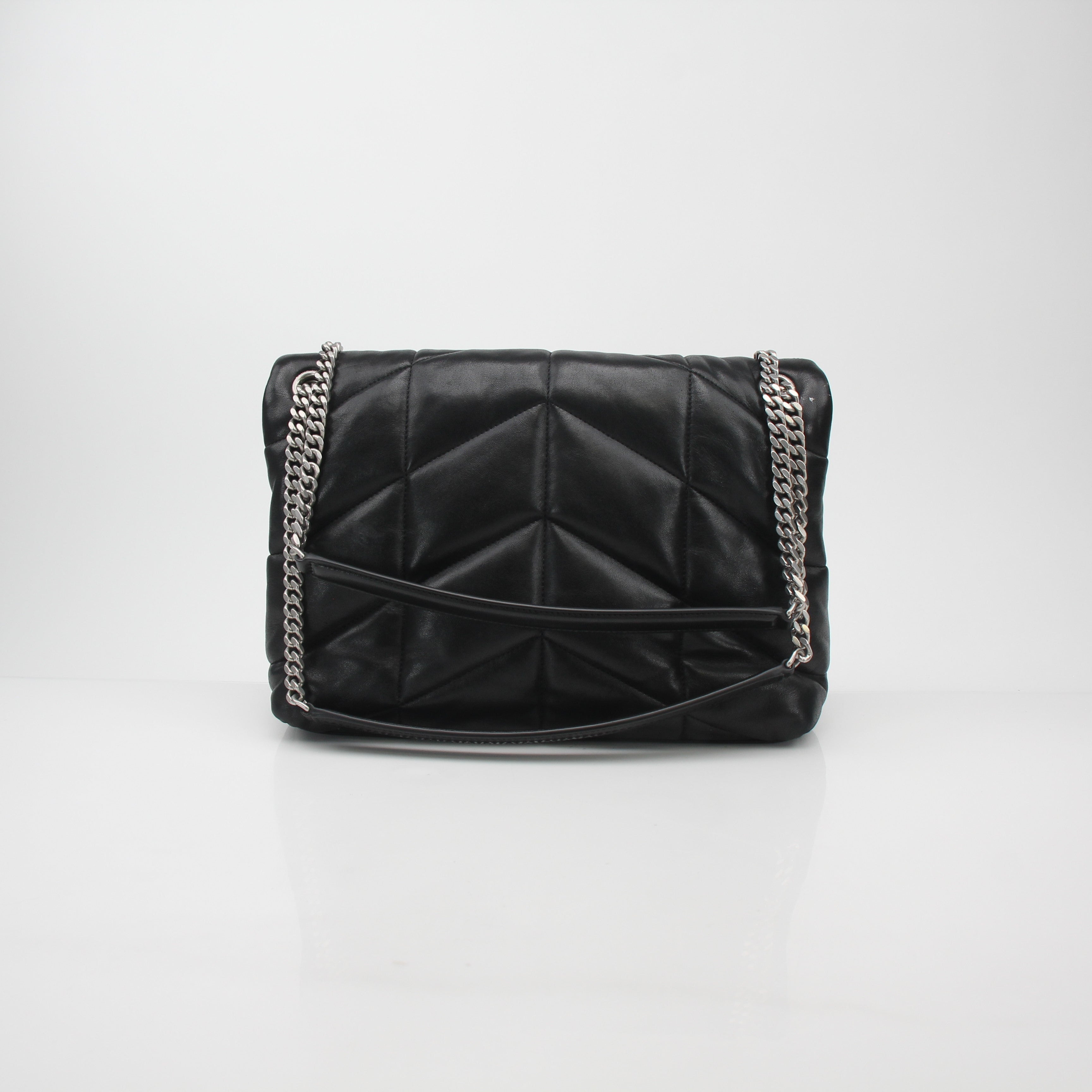Saint Laurent Black Loulou Puffer Large Shoulder Bag ( Do not post need to redo bottom photo )