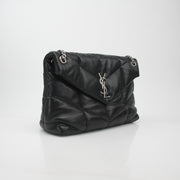 Saint Laurent Black Loulou Puffer Large Shoulder Bag ( Do not post need to redo bottom photo )