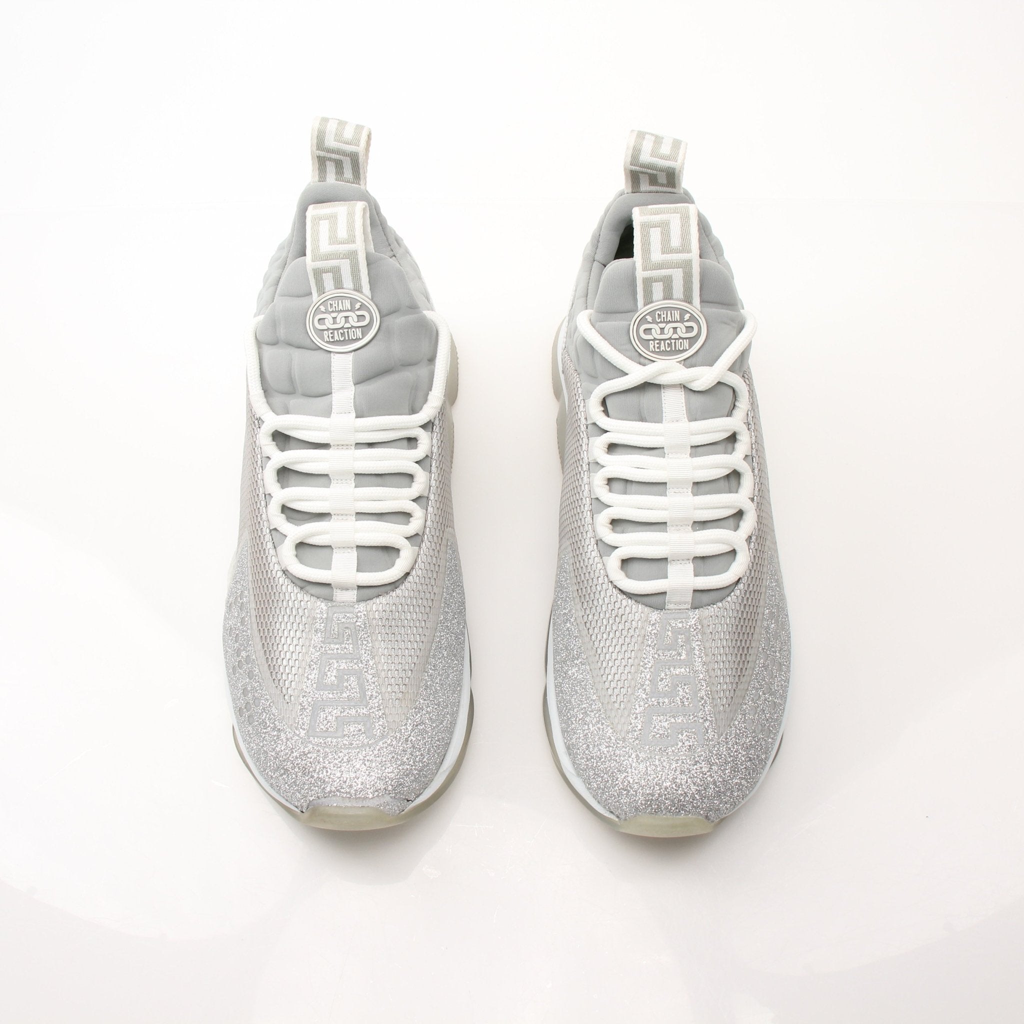 Versace Men's Cross Chainer Glitter Sneakers | Gold & Beyond