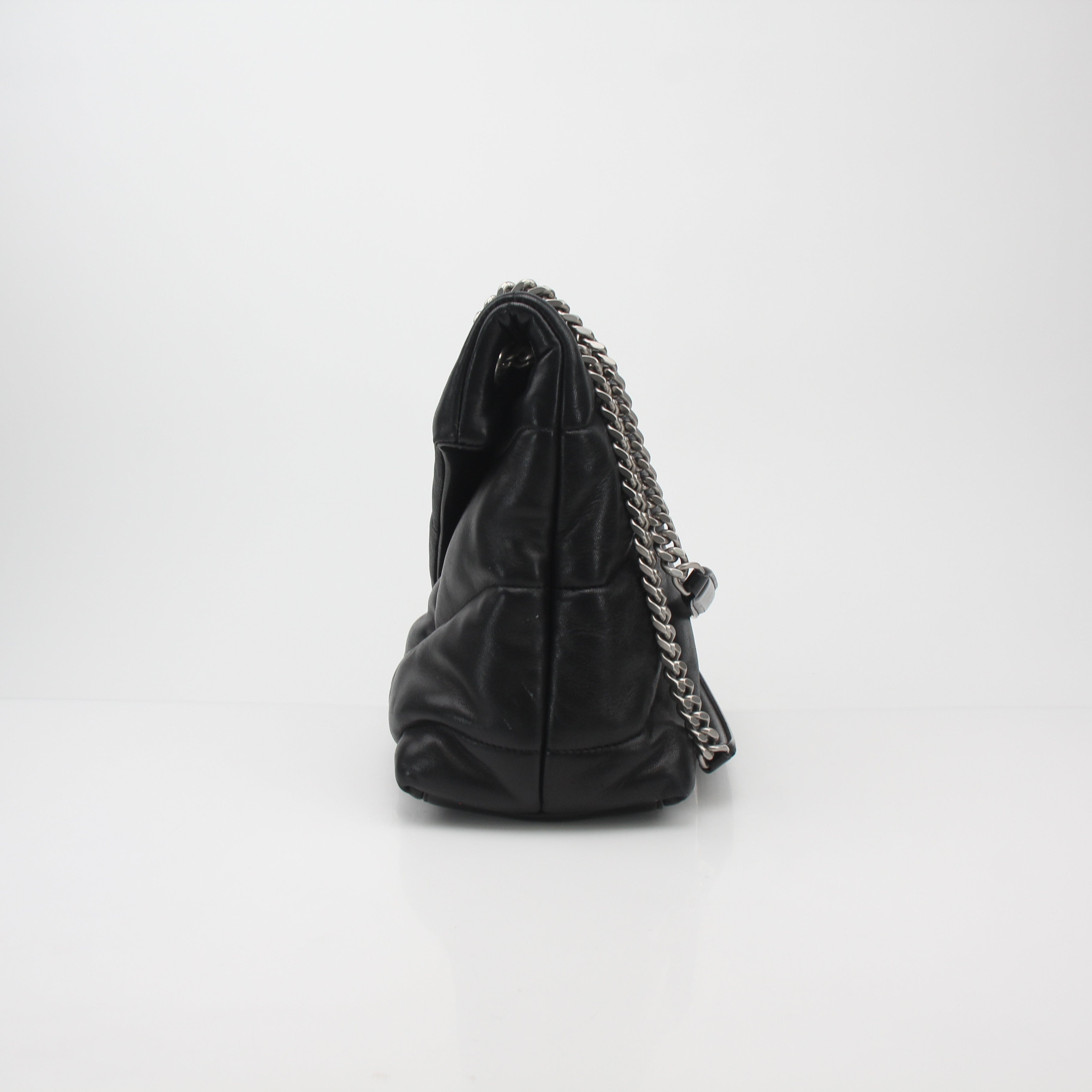 Saint Laurent Black Loulou Puffer Large Shoulder Bag ( Do not post need to redo bottom photo )