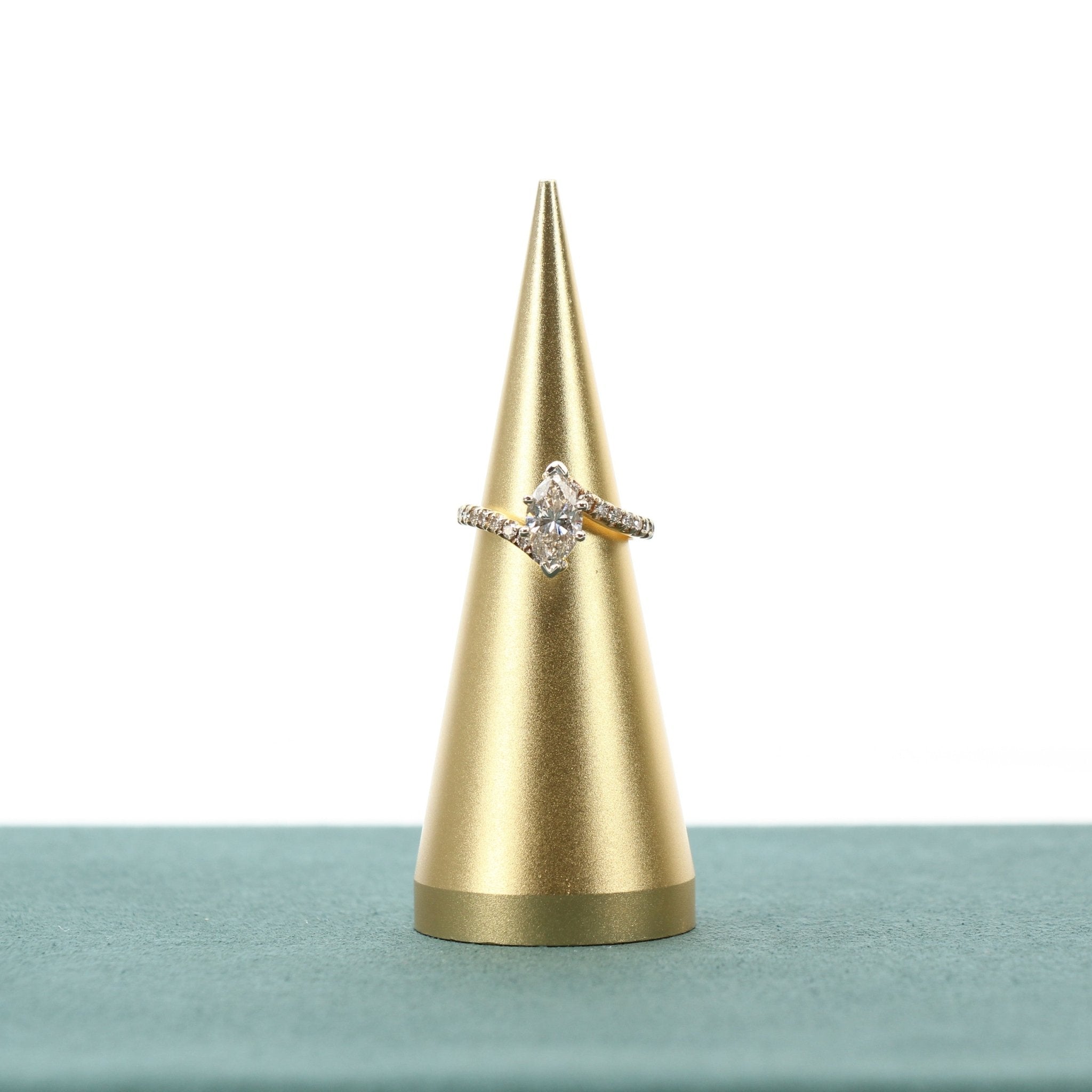 10K yellow gold diamond ring from Gold & Beyond, showcasing refined brilliance and timeless elegance in a classic design.