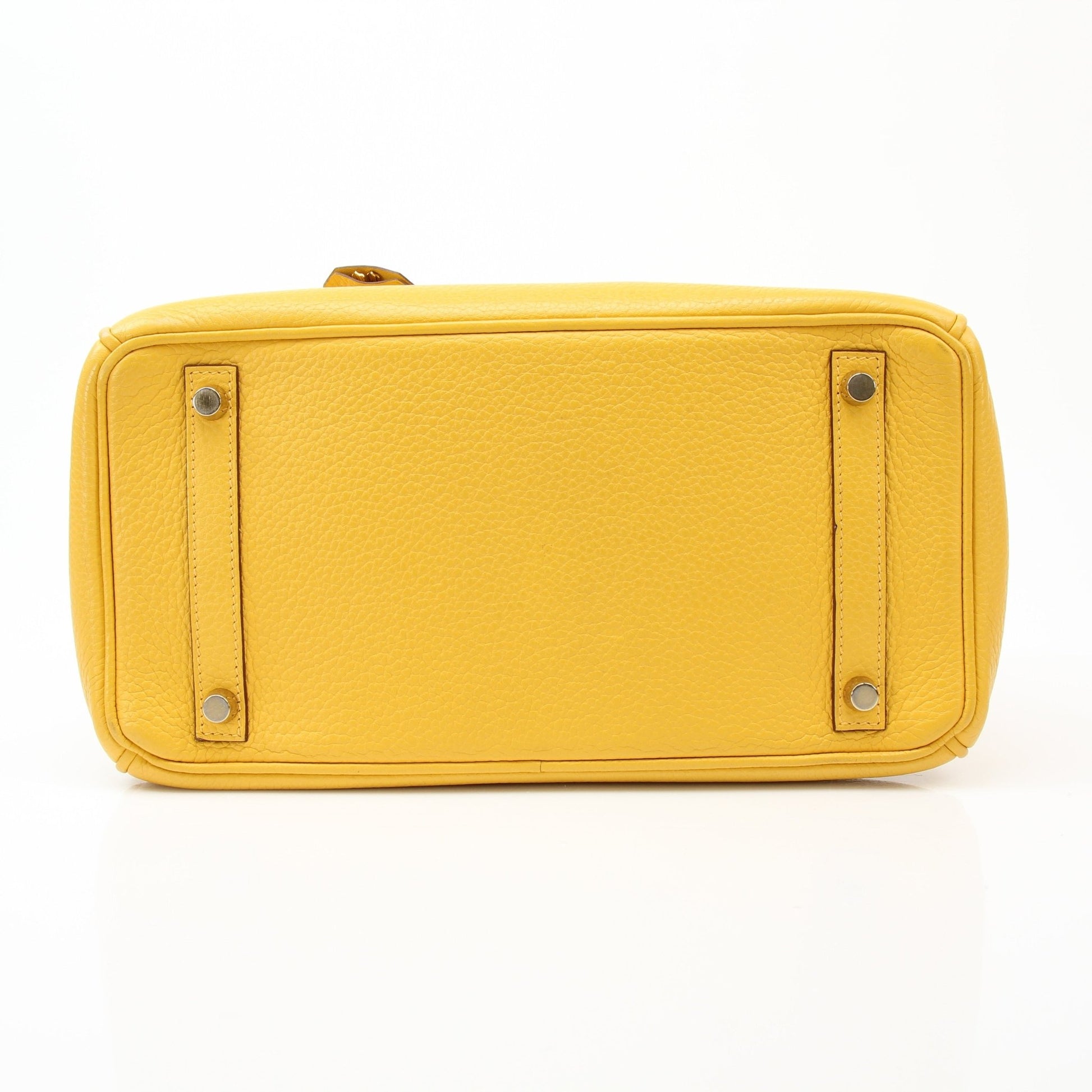 Yellow Hermès Birkin 30 handbag by Gold & Beyond with gold hardware, showcasing luxurious leather and classic design.