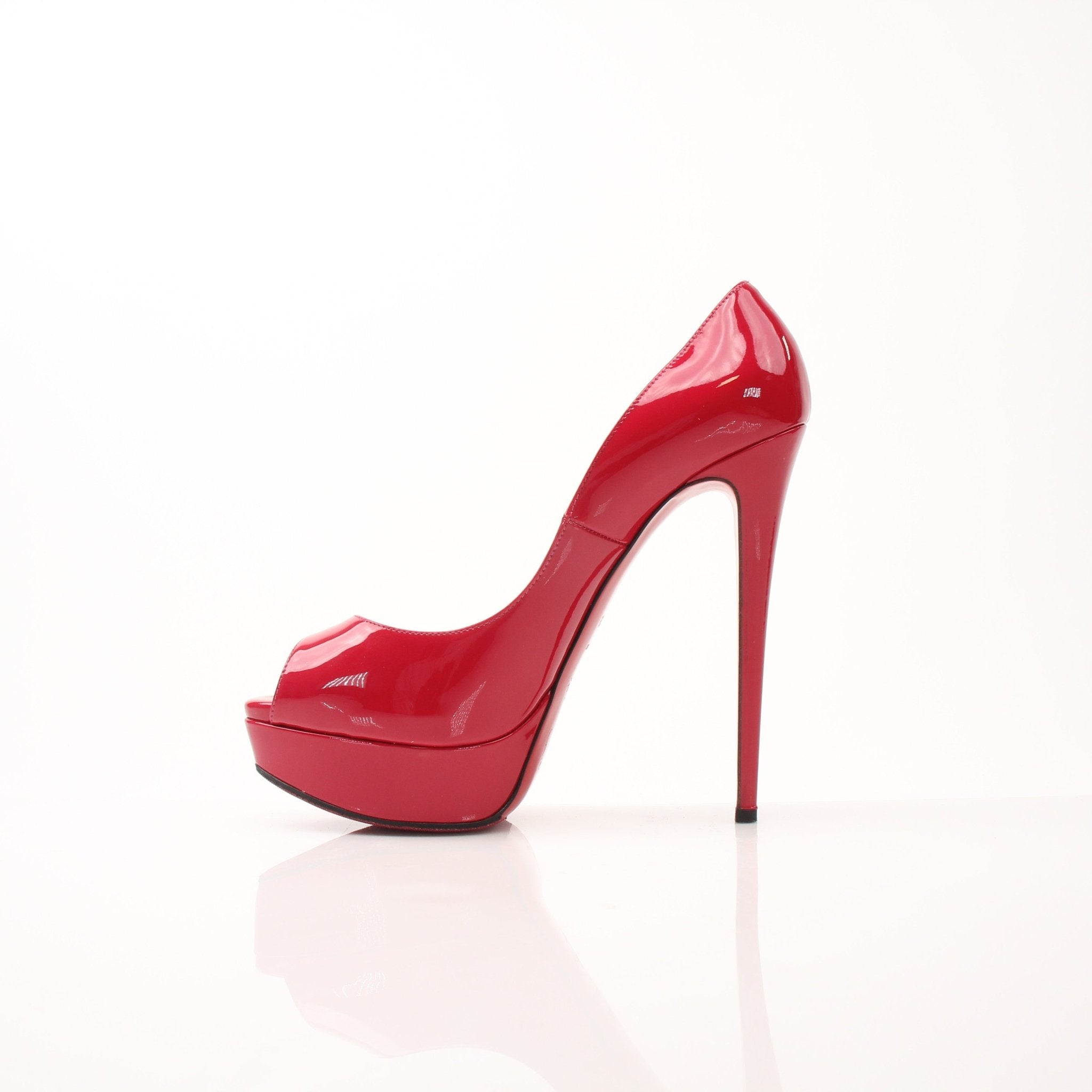 靴 Lady Peep 150mm patent calf 36 Christian Louboutin Lady Peep 150 Patent Leather Pumps – Gold & Beyond