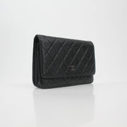 Chanel Black Quilted Lambskin Wallet on Chain