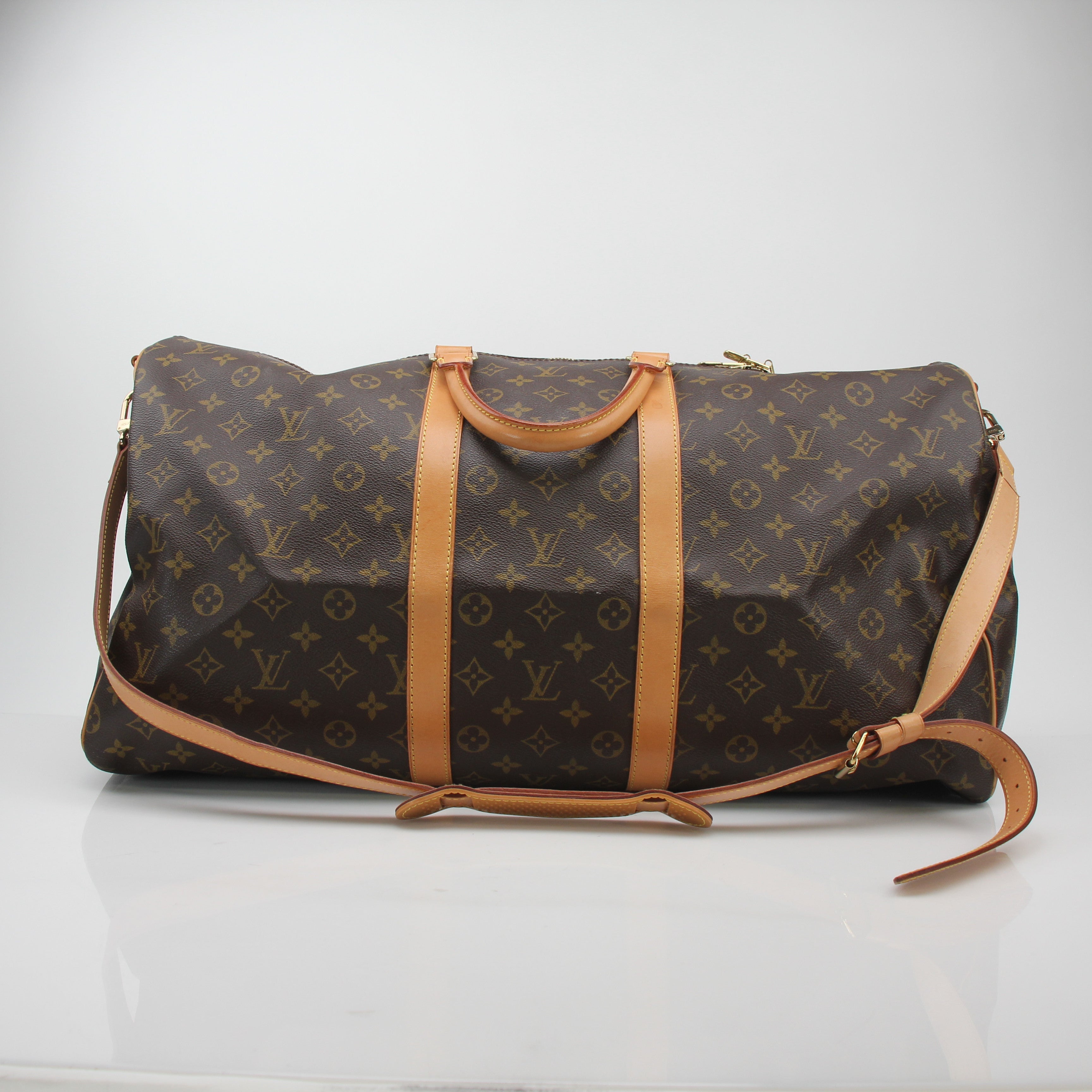 Louis Vuitton Monogram Keepall Bandoulière 55 Duffle Bag