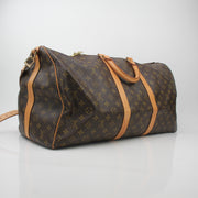 Louis Vuitton Monogram Keepall Bandoulière 55 Duffle Bag