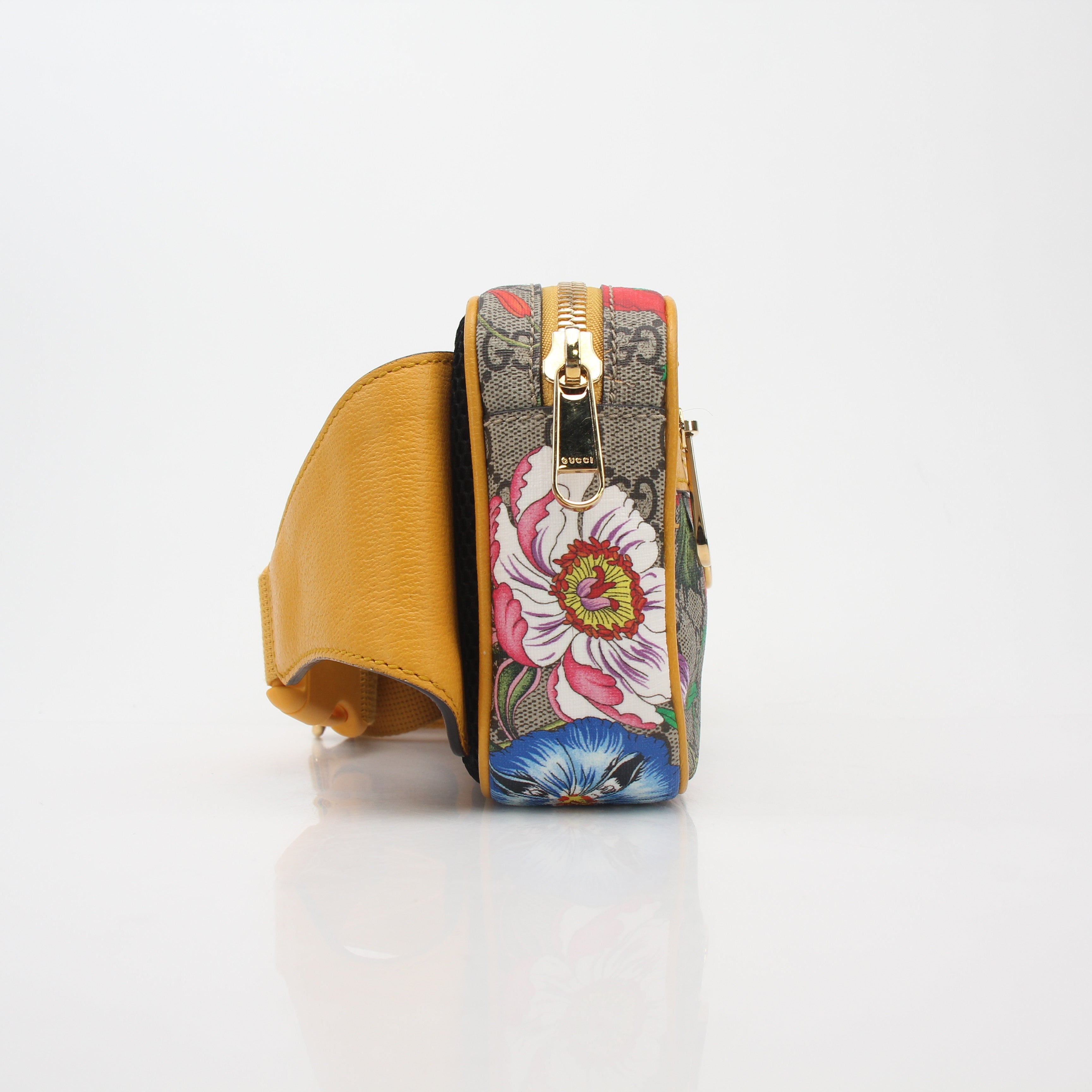 Gucci Beige Flora Ophidia GG Supreme Belt Bag