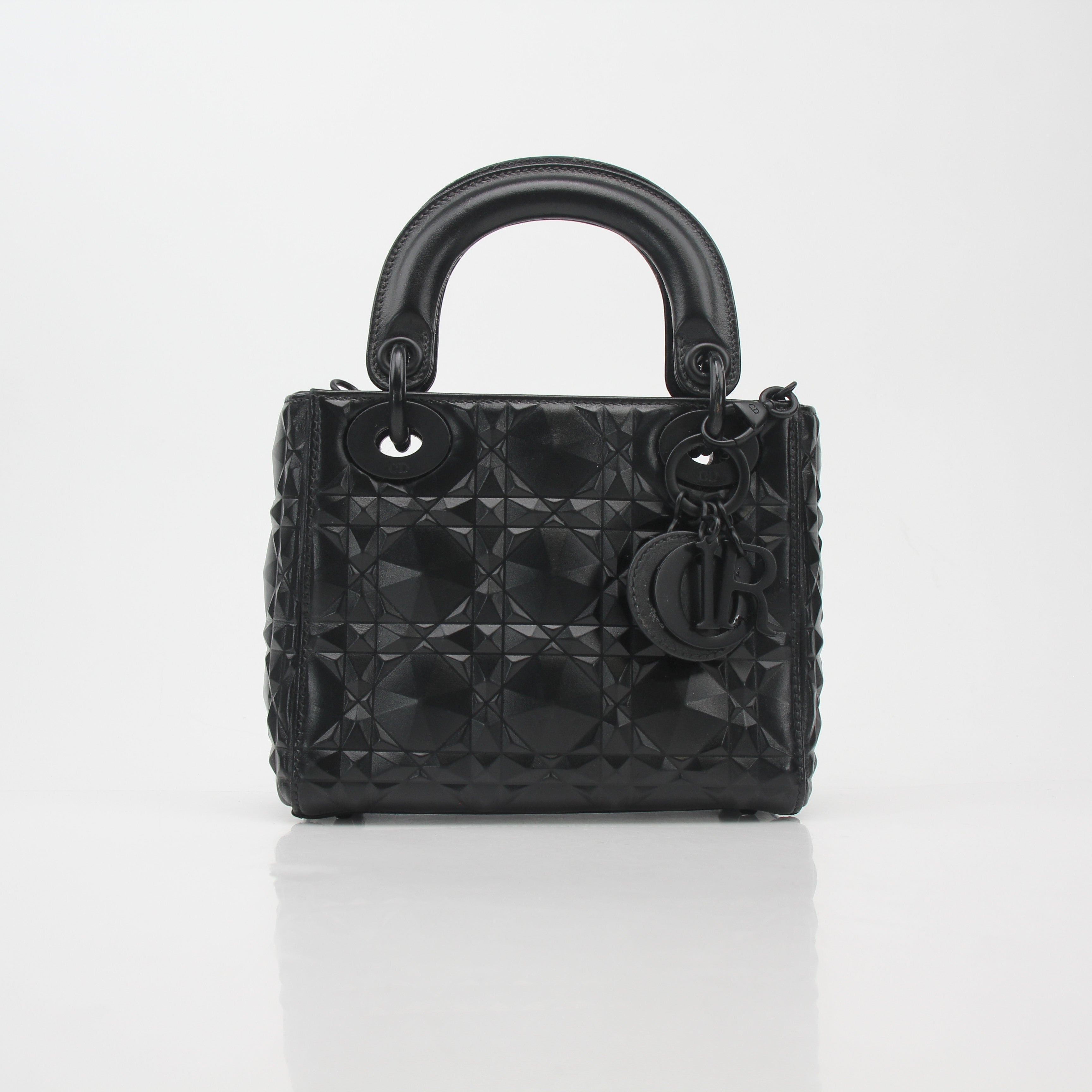 Christian Dior Black Mini Lady Dior Tote Bag