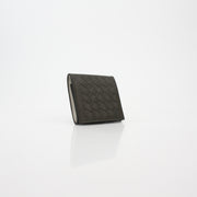 Bottega Veneta Dark Green Intrecciato Trifold Coin Purse