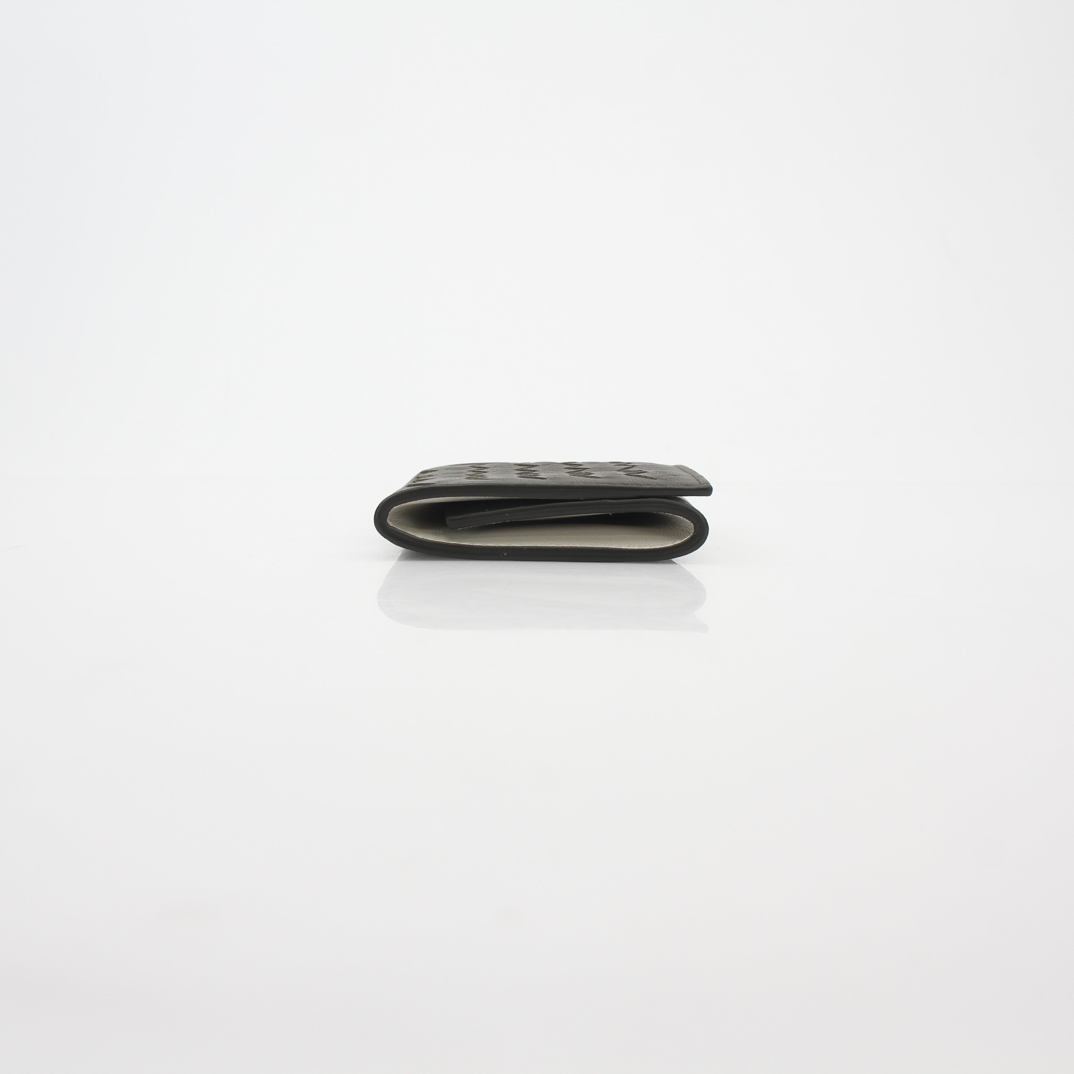 Bottega Veneta Dark Green Intrecciato Trifold Coin Purse