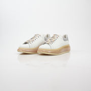 Alexander McQueen White Oversized Transparent-Sole Sneakers