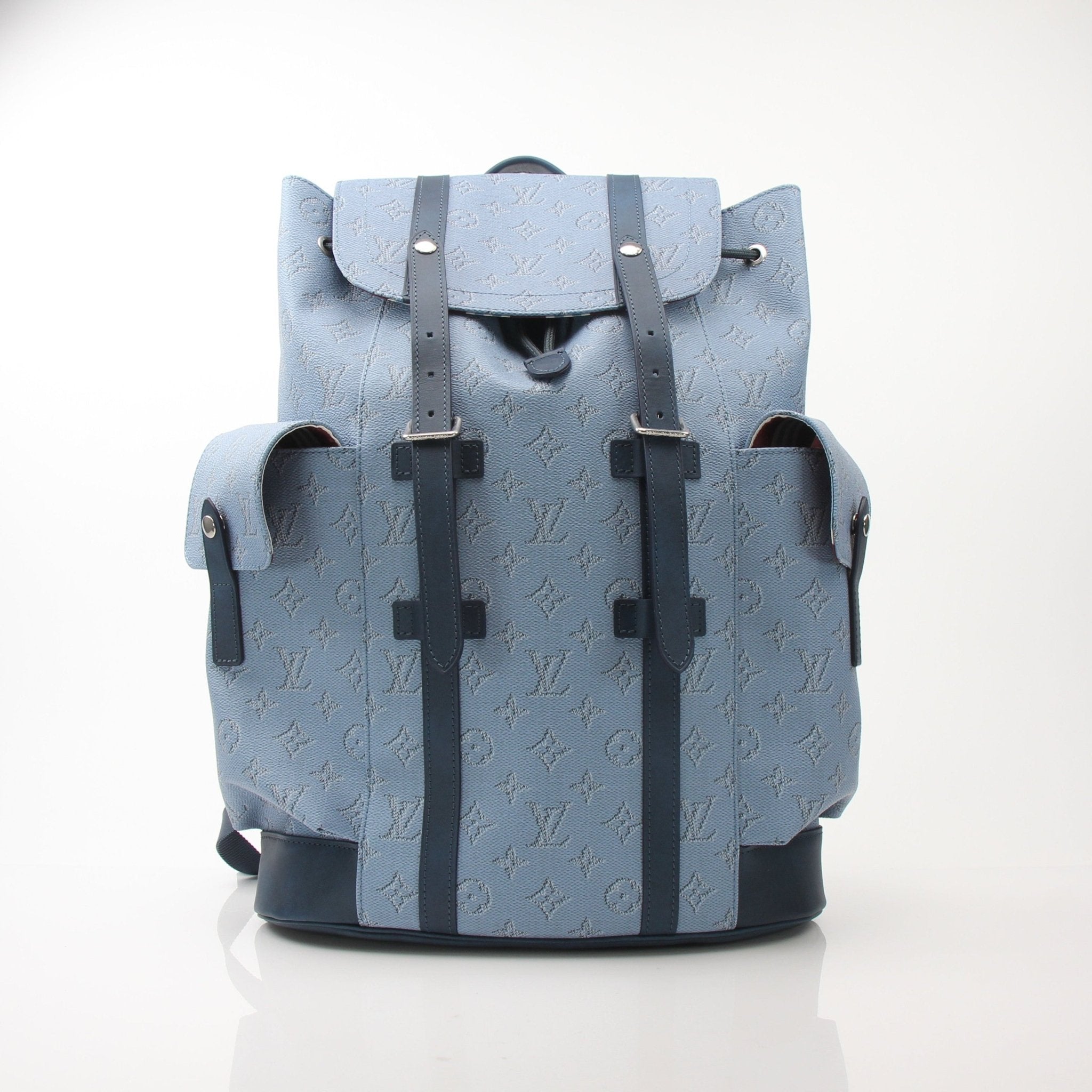 LOUIS VUITTON Christopher mm Blue Monogram Heritage
