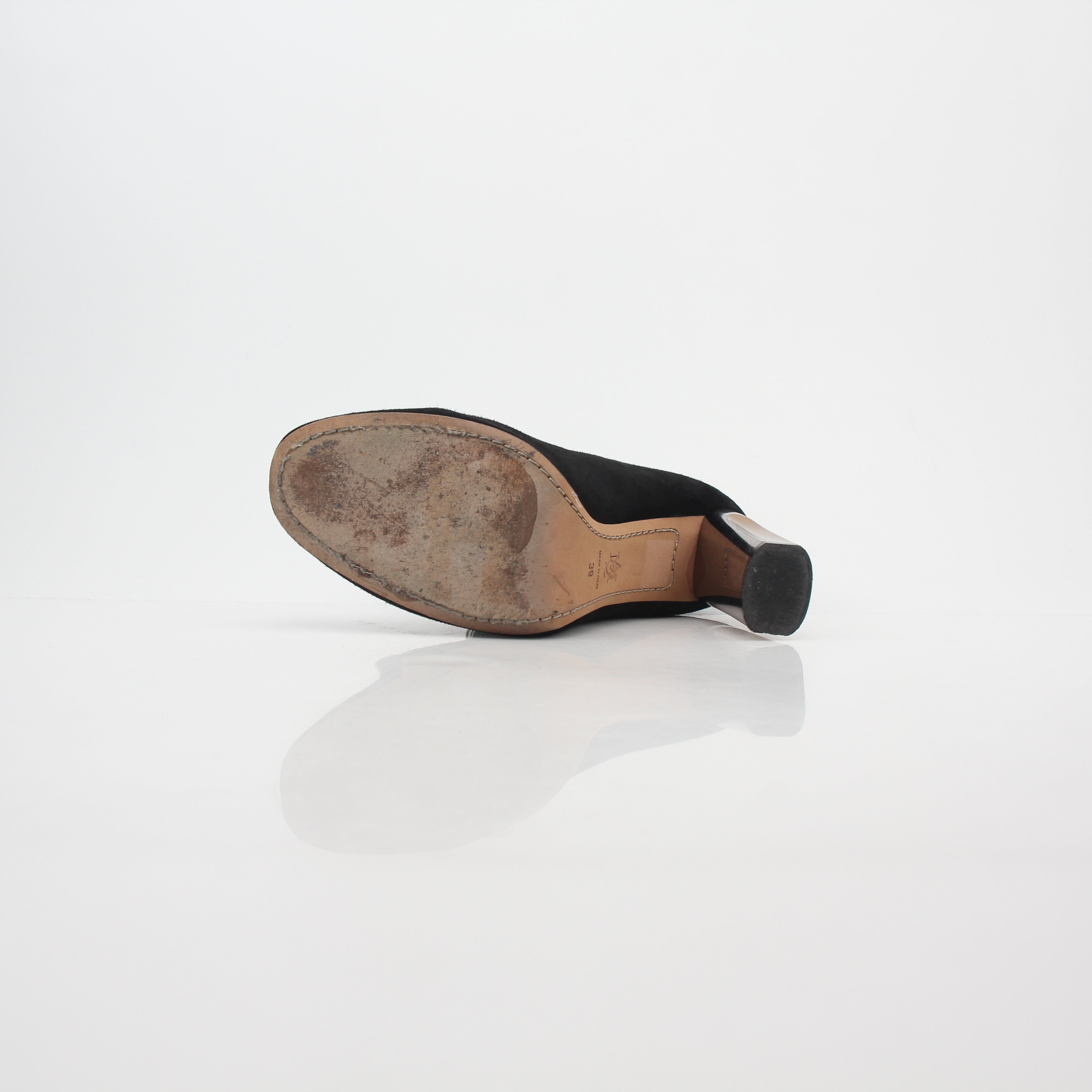 Alexander McQueen Black Grommet Fold-Over Ankle Boots