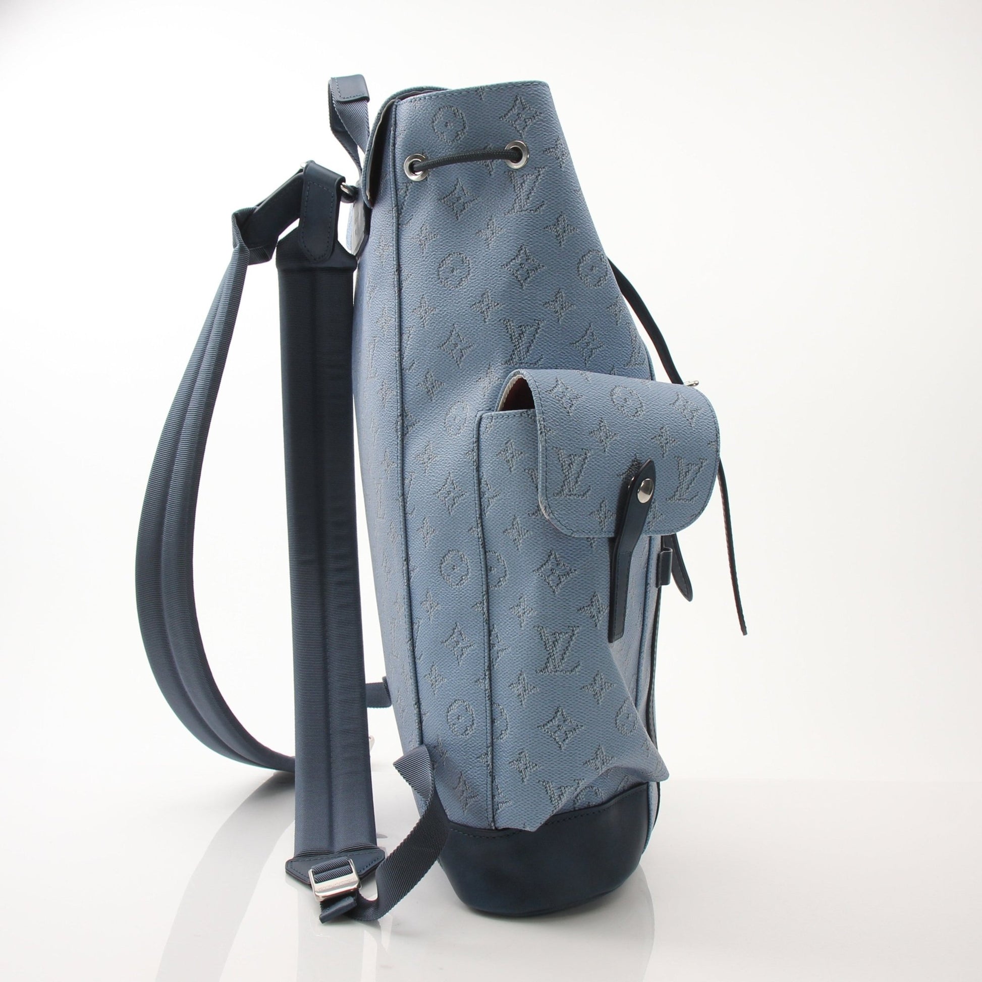 Louis Vuitton Christopher Backpack MM, a stylish travel bag with leather accents and adjustable straps, by Gold & Beyond.
