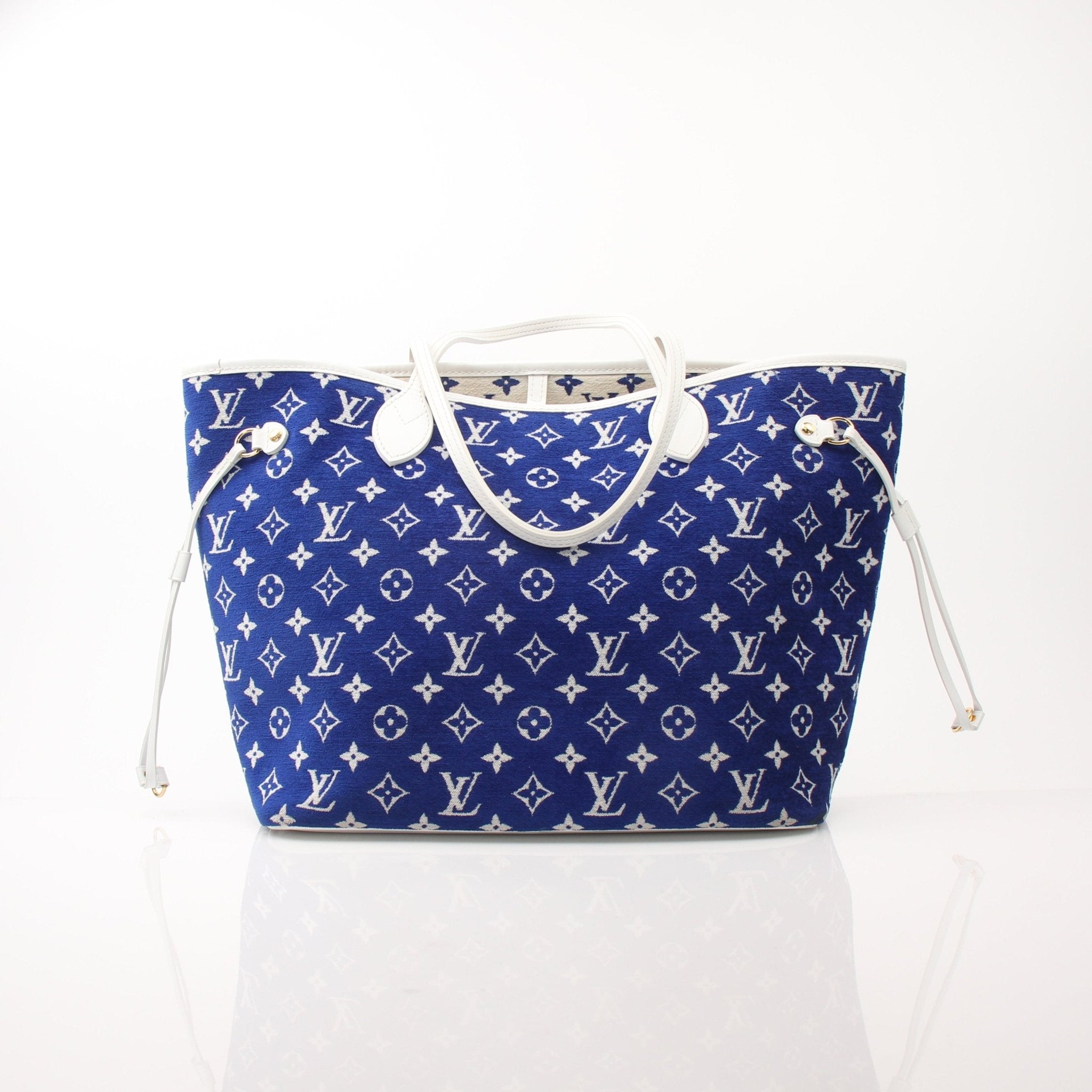Louis Vuitton LV Match Neverfull MM handbag by Gold & Beyond, showing beige canvas with leather trim and signature monogram pattern.