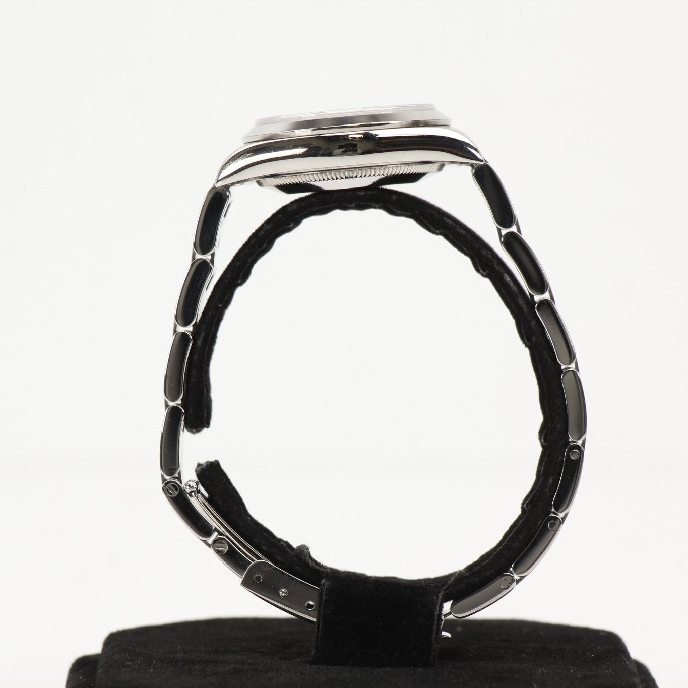 Gold & Beyond Rolex Datejust watch with stainless steel and gold bracelet, classic dial, and date display.