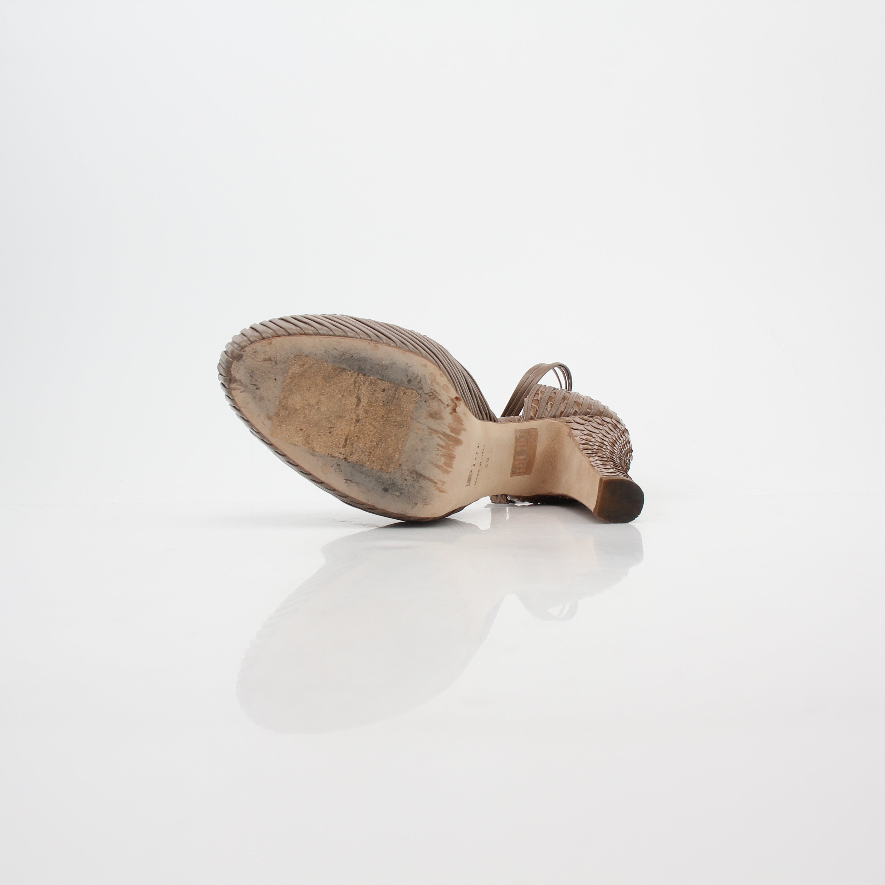 Christian Dior Taupe Def Anniversary Esca Platform Heels