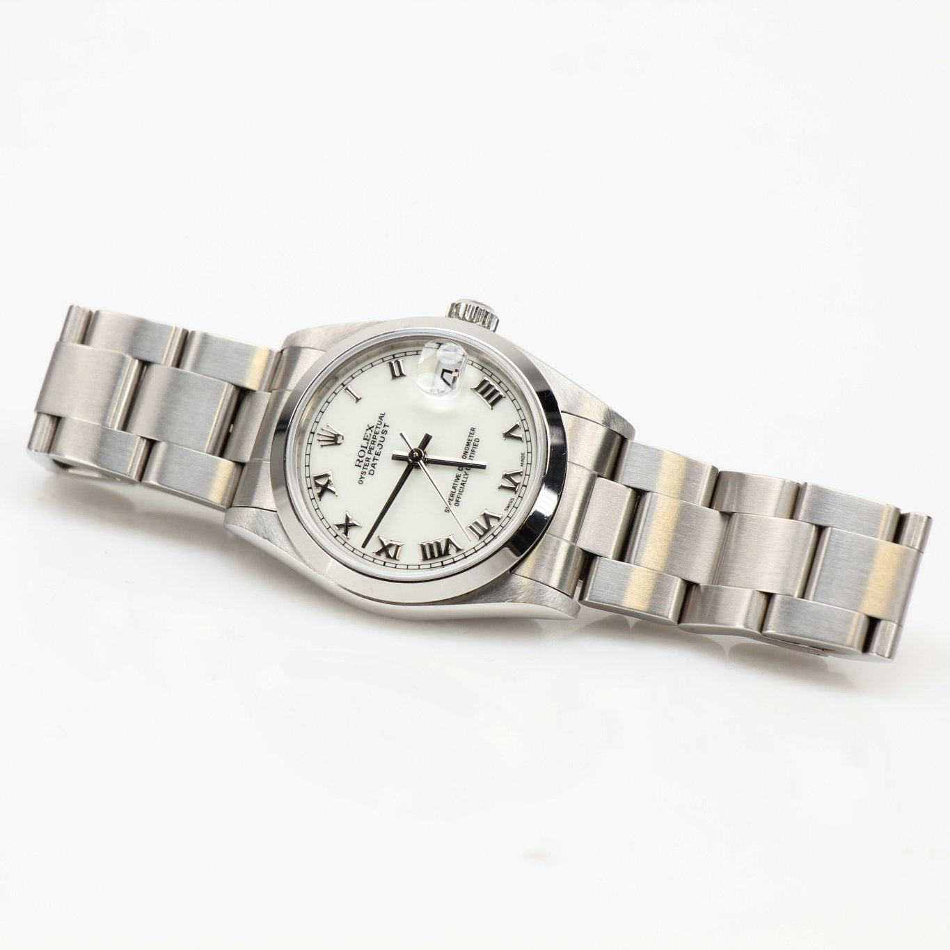 Gold & Beyond Rolex Datejust watch featuring a stainless steel and gold bracelet with a classic dial and date display.