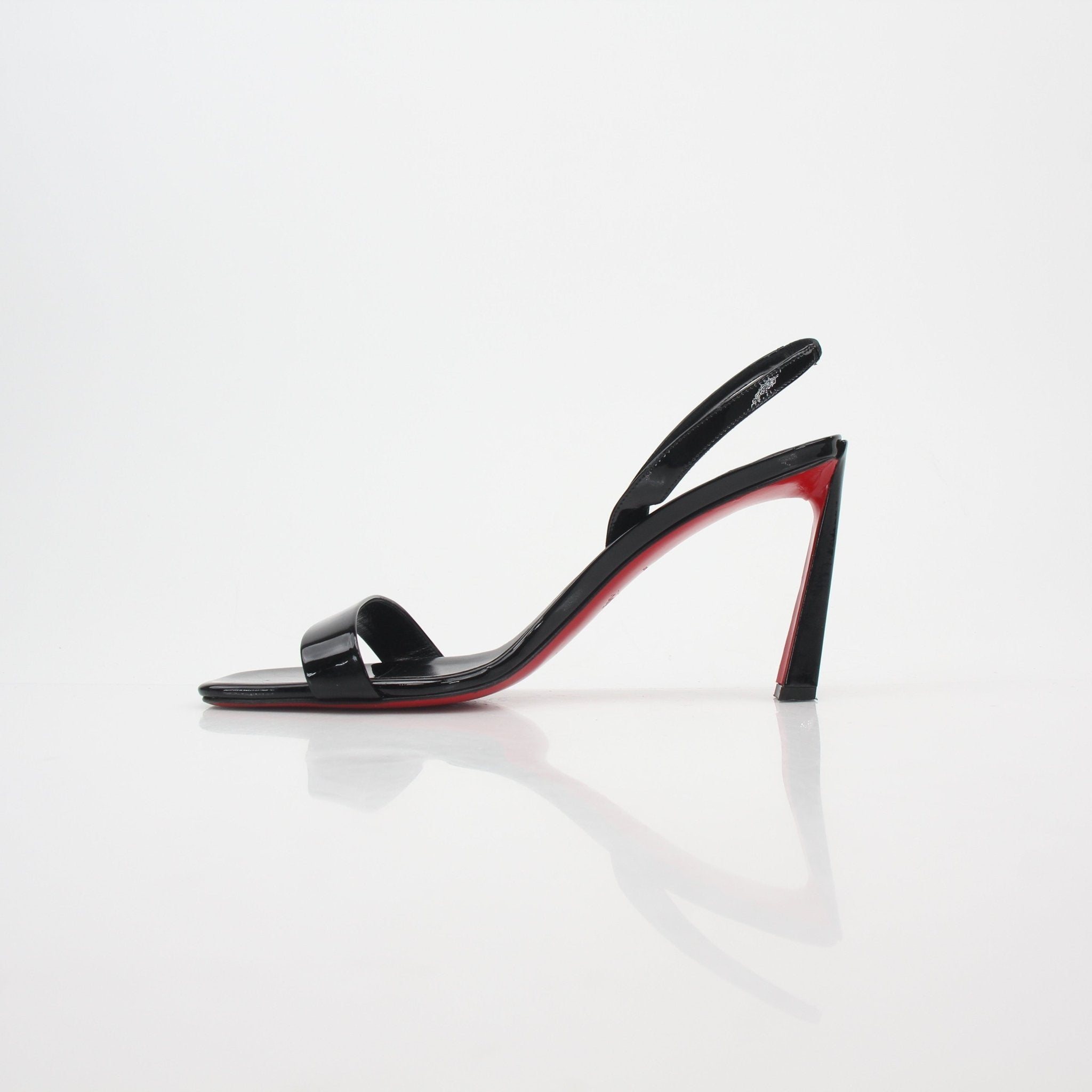 Christian Louboutin Black Condora Queen Patent Leather Sandals