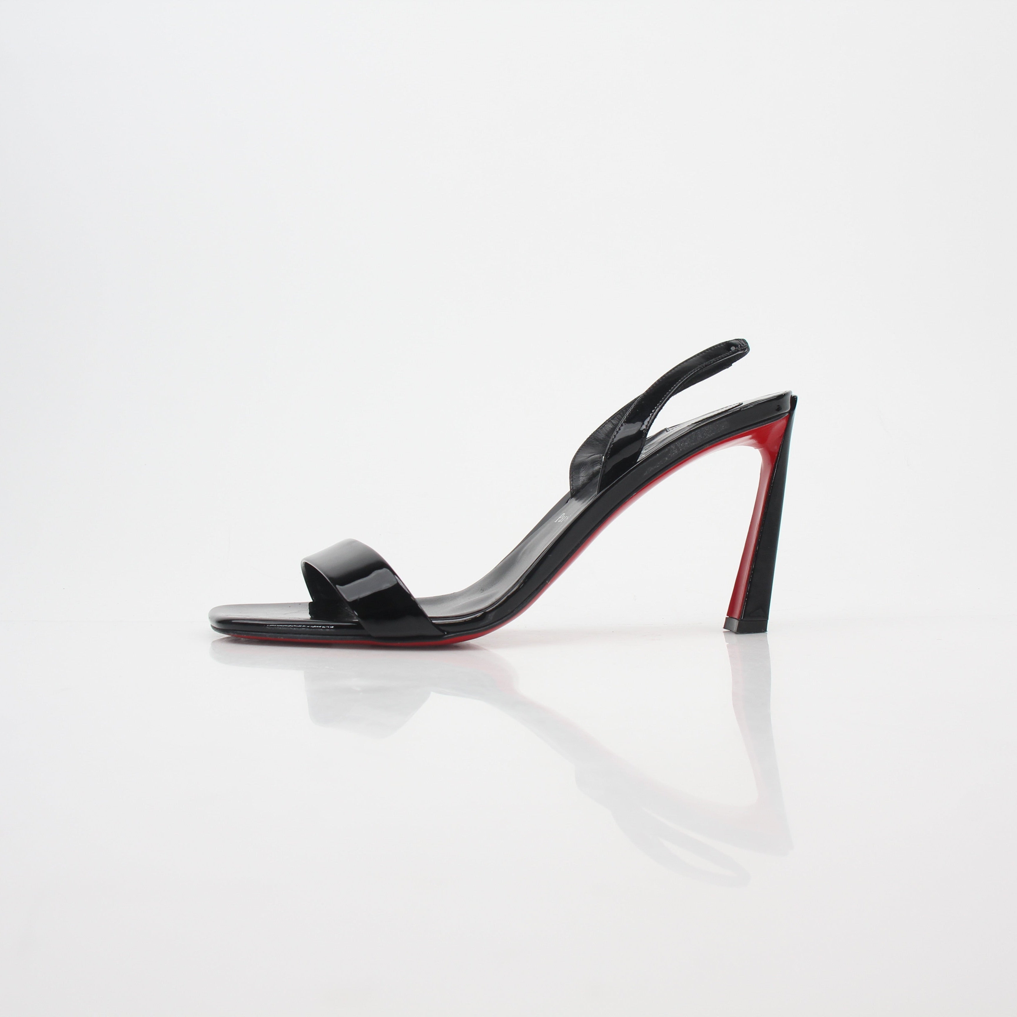 Christian Louboutin Black Condora Queen Patent Leather Sandals