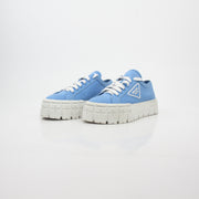 Prada Light Blue Double Wheel Low Top Sneakers