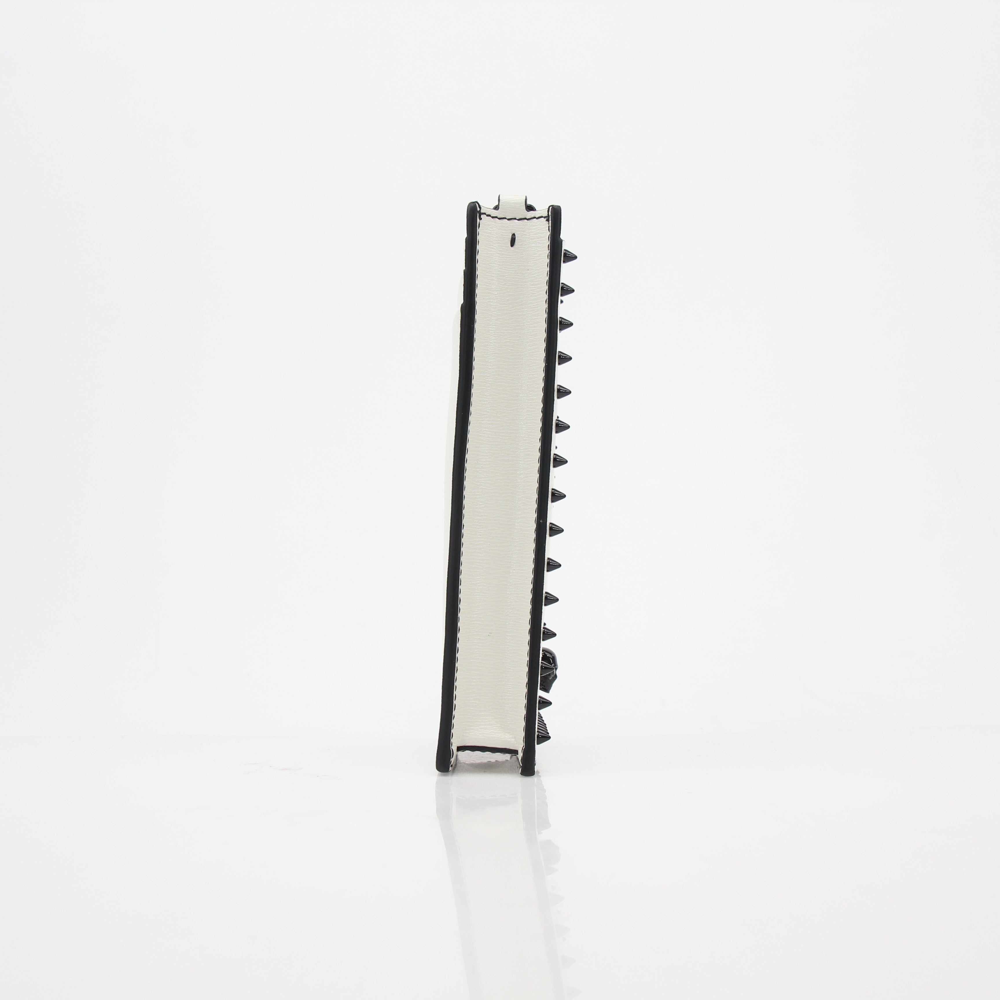 Alexander McQueen White Skull Stud Phone Case on Chain